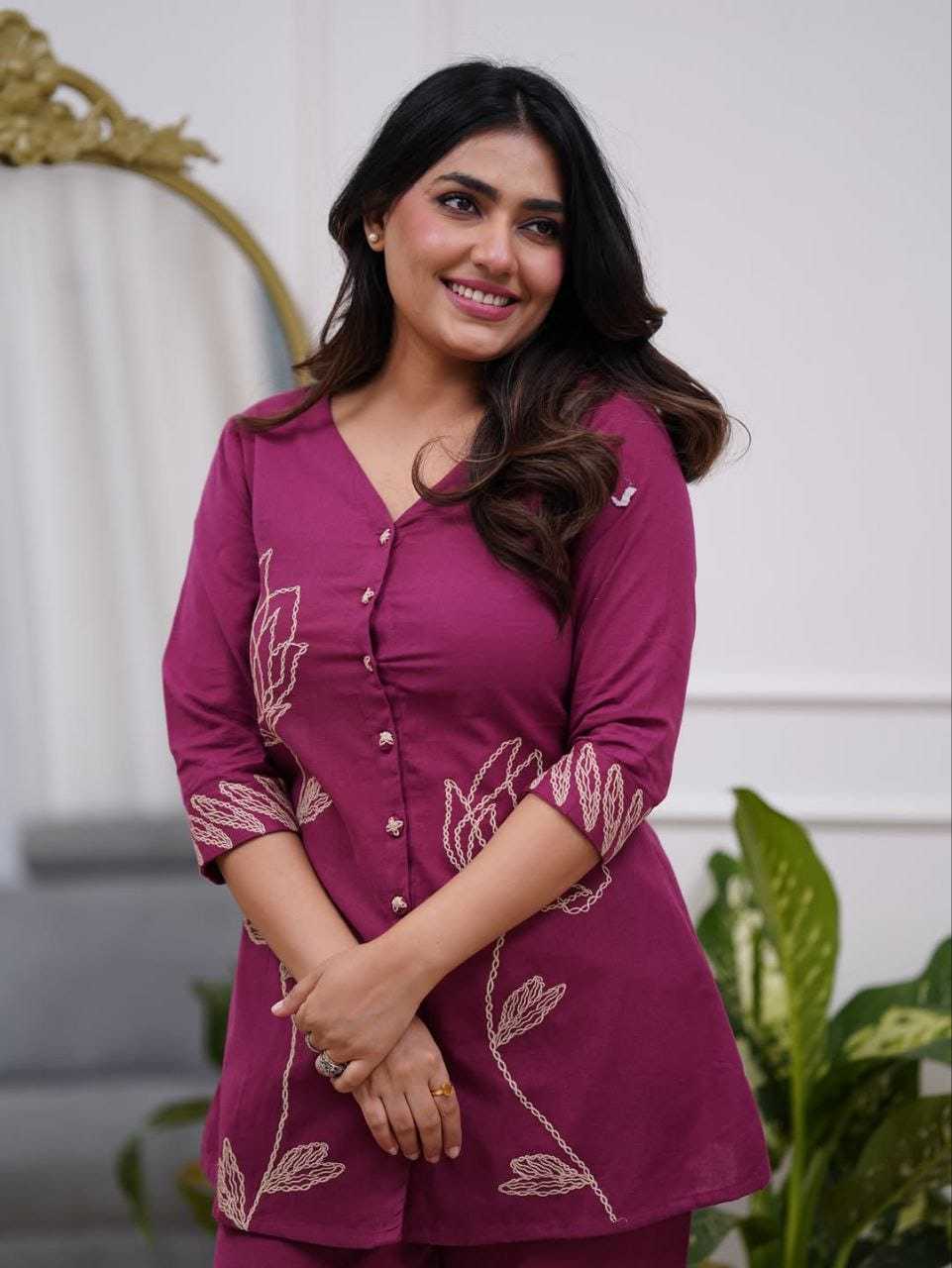 Ynf Reyon Cotton KESH684 Reyon Western Wears Wholesale Co-ord Set Tops Bottom Wear Manufacturer- Kapda Export