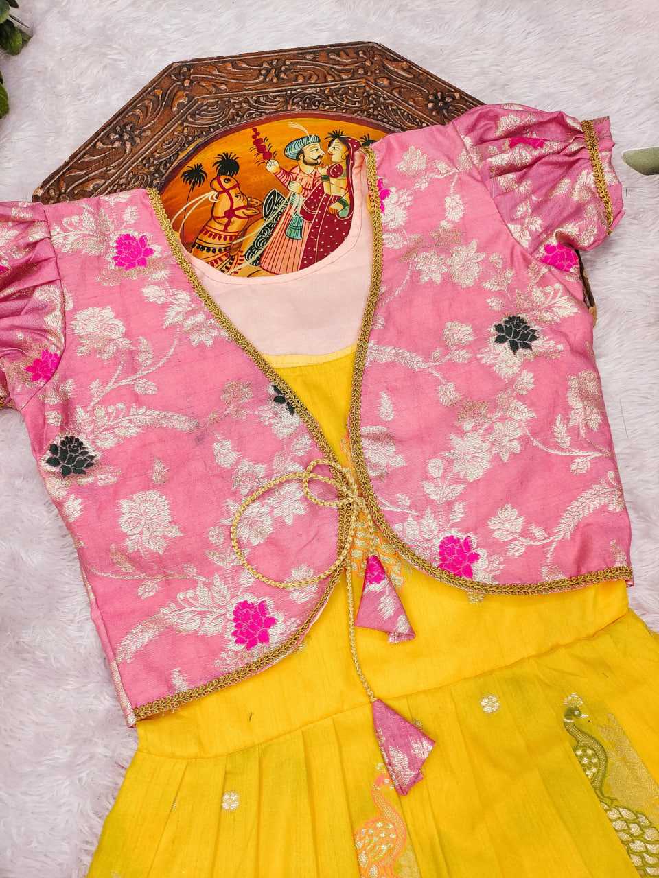 Ynf Russian Silk KESH503 8168 Kids Wear Festive Collections Wholesale Kids Gown Kids Ethnic Gowns Kids Festive Wear Manufacturer- Kapda Export