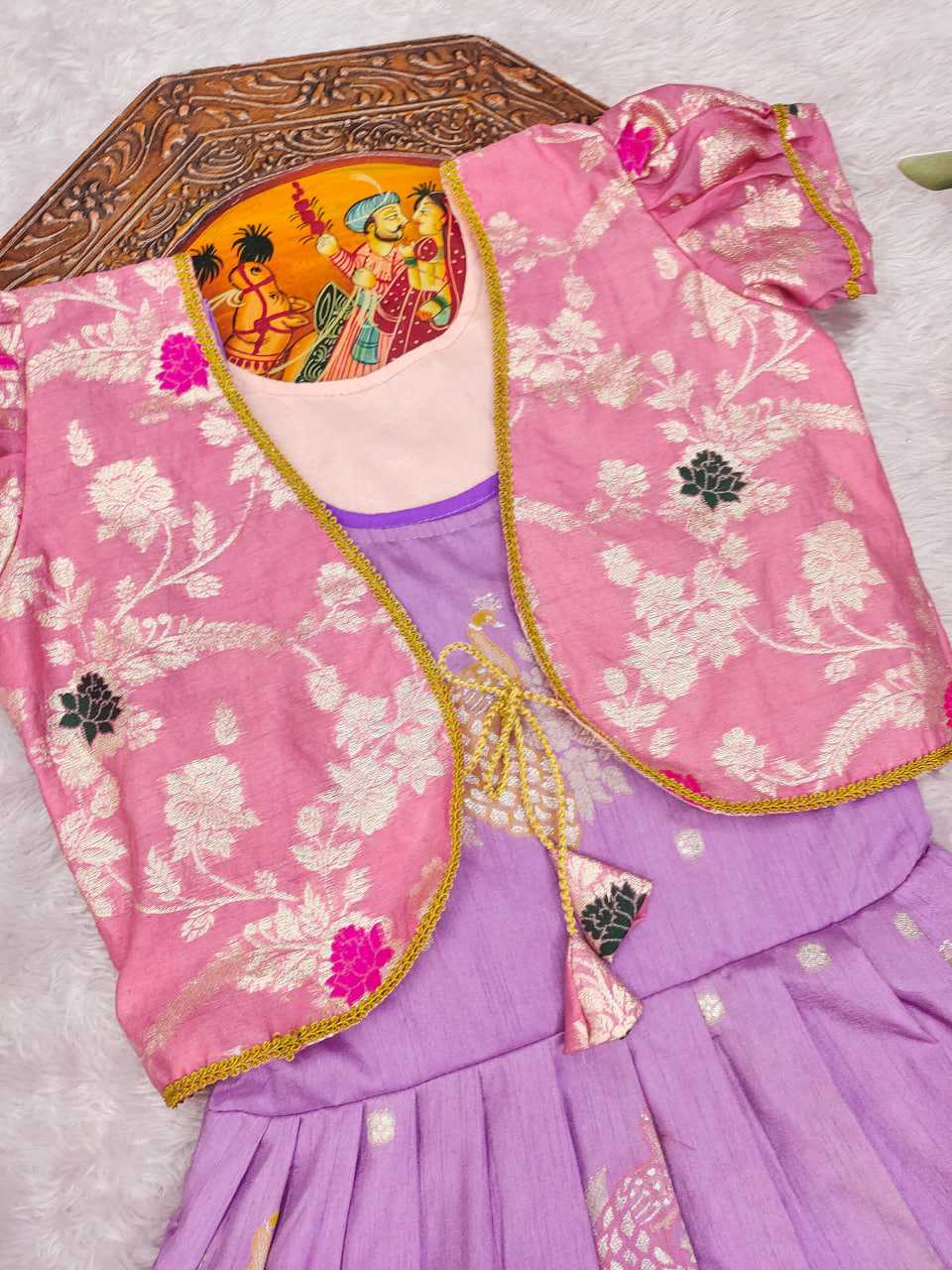 Ynf Russian Silk KESH503 8168 Kids Wear Festive Collections Wholesale Kids Gown Kids Ethnic Gowns Kids Festive Wear Manufacturer- Kapda Export