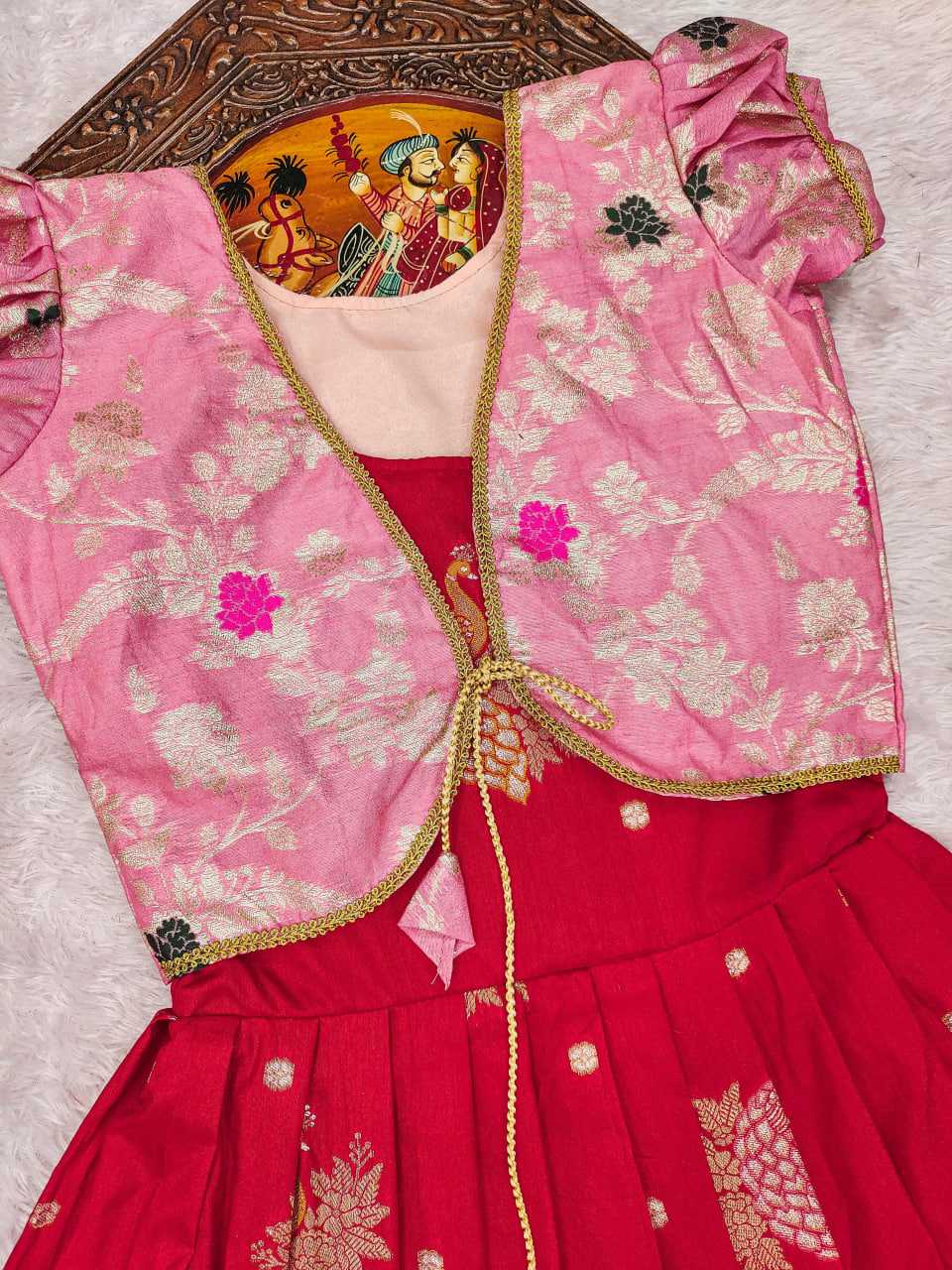 Ynf Russian Silk KESH503 8168 Kids Wear Festive Collections Wholesale Kids Gown Kids Ethnic Gowns Kids Festive Wear Manufacturer- Kapda Export