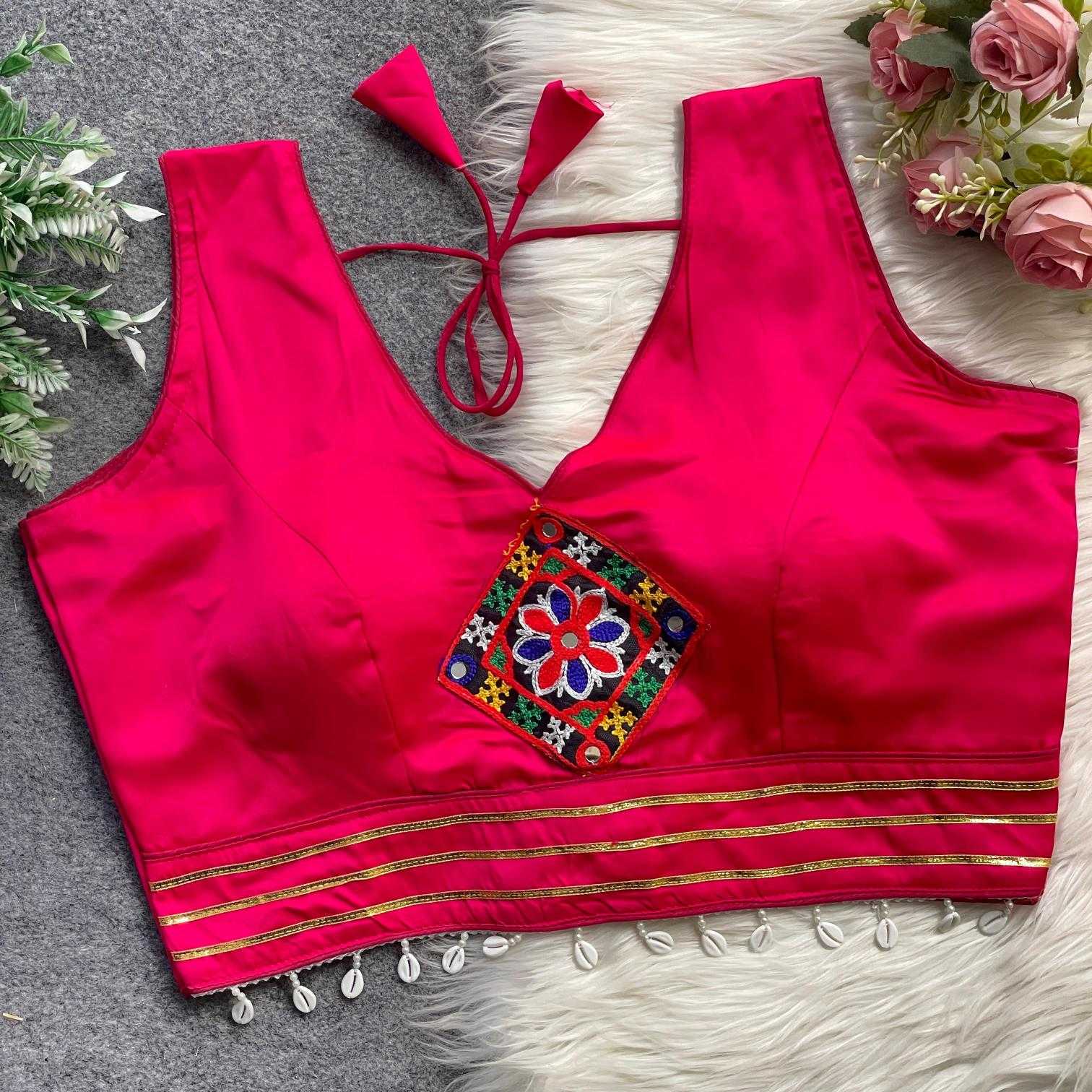 Ynf Satin KESH411 Malai Readymade Blouses Wholesale Designer Blouse Party Wear Blouse Navratri Blouses Manufacturer- Kapda Export