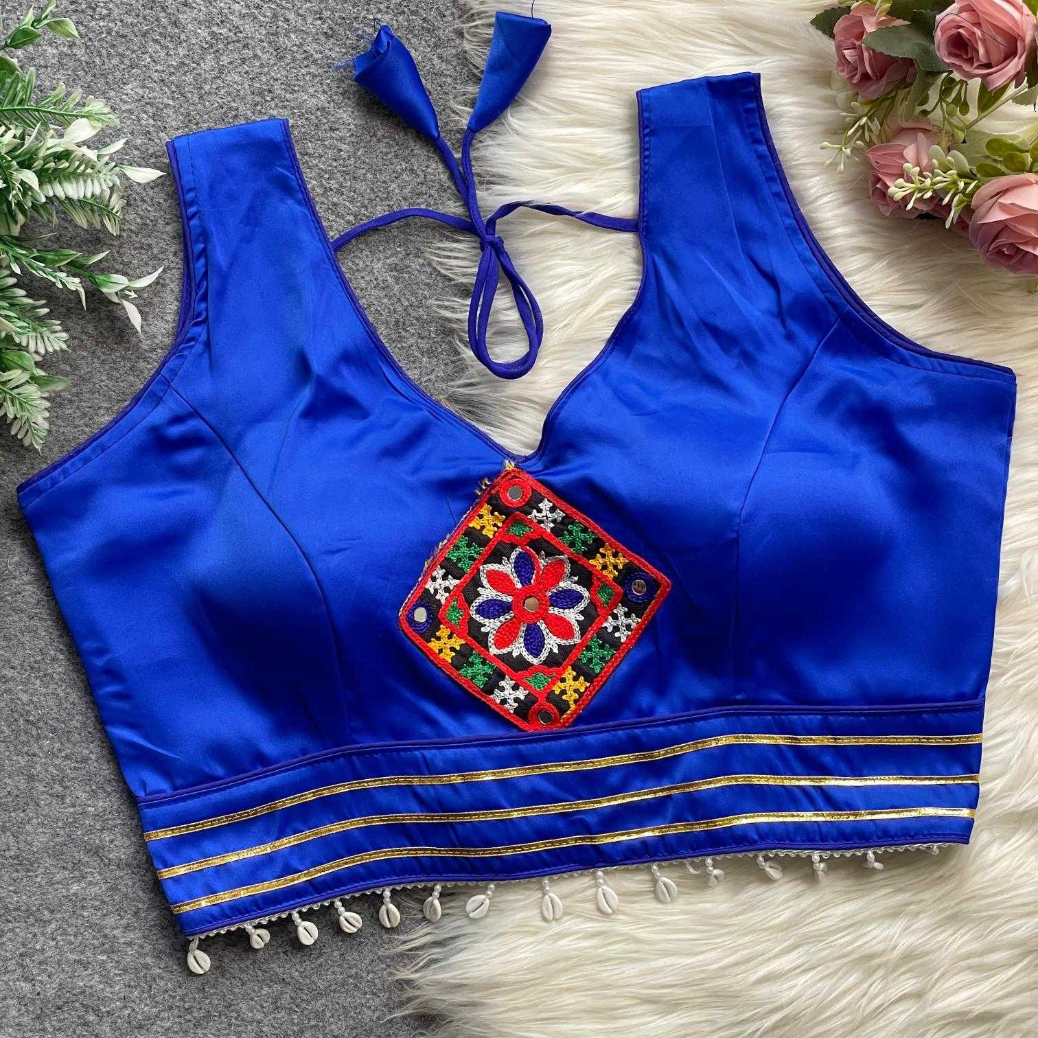 Ynf Satin KESH411 Malai Readymade Blouses Wholesale Designer Blouse Party Wear Blouse Navratri Blouses Manufacturer- Kapda Export