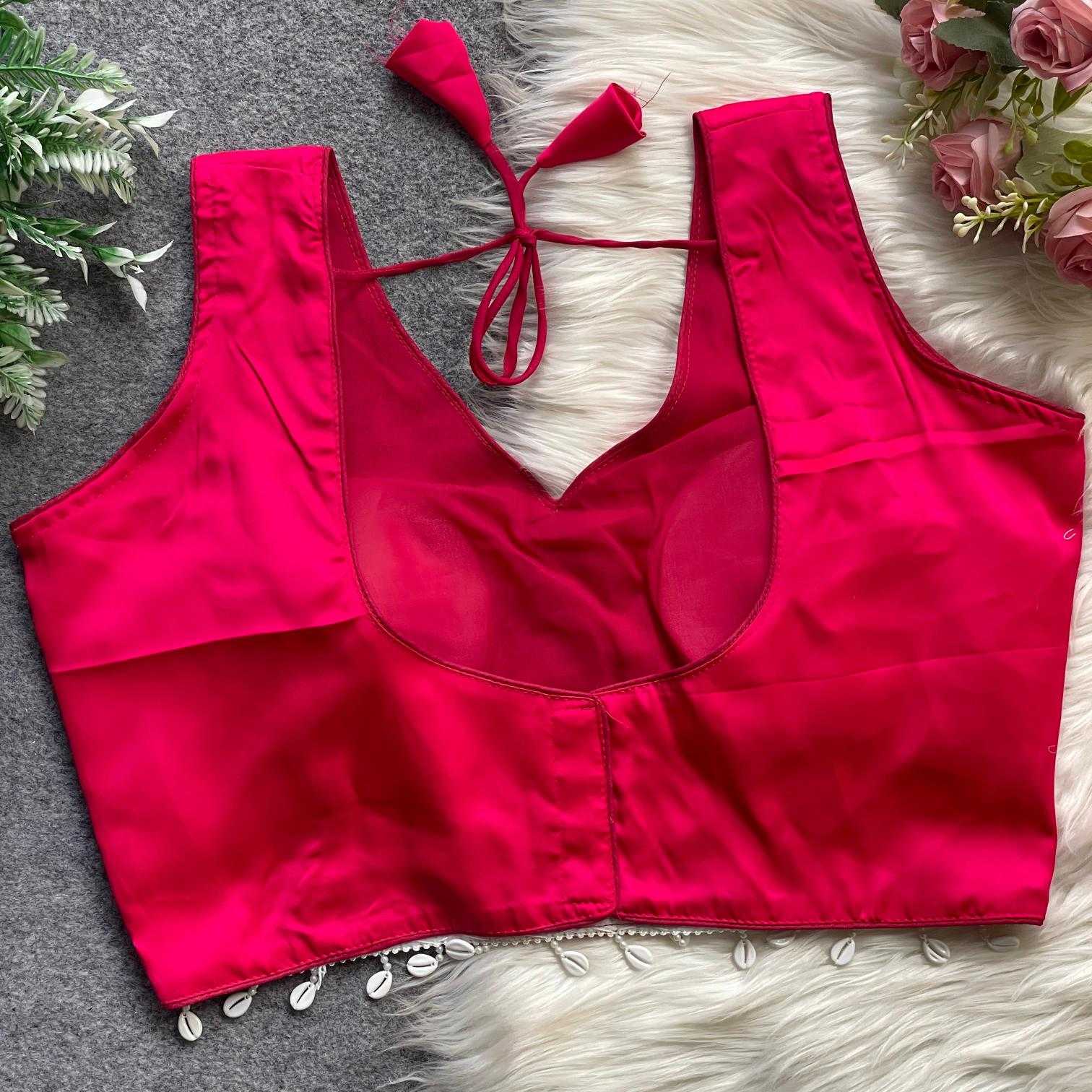 Ynf Satin KESH411 Malai Readymade Blouses Wholesale Designer Blouse Party Wear Blouse Navratri Blouses Manufacturer- Kapda Export