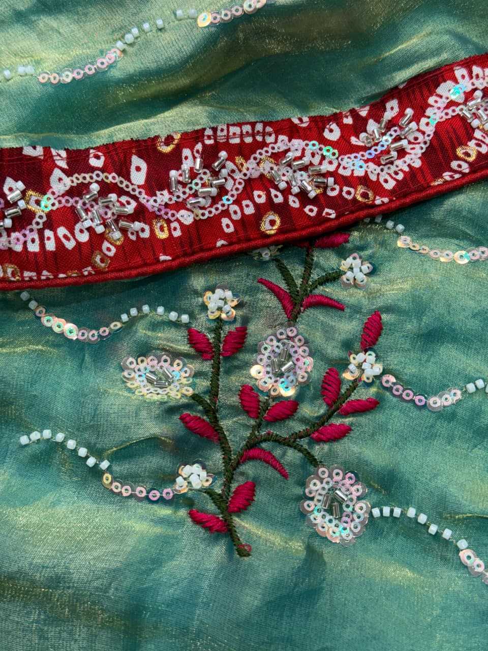 Ynf Satin KESH501 Aishwarya Sarees Wholesale Embroidered Sarees Bandhani Sarees Satin Sarees Manufacturer- Kapda Export