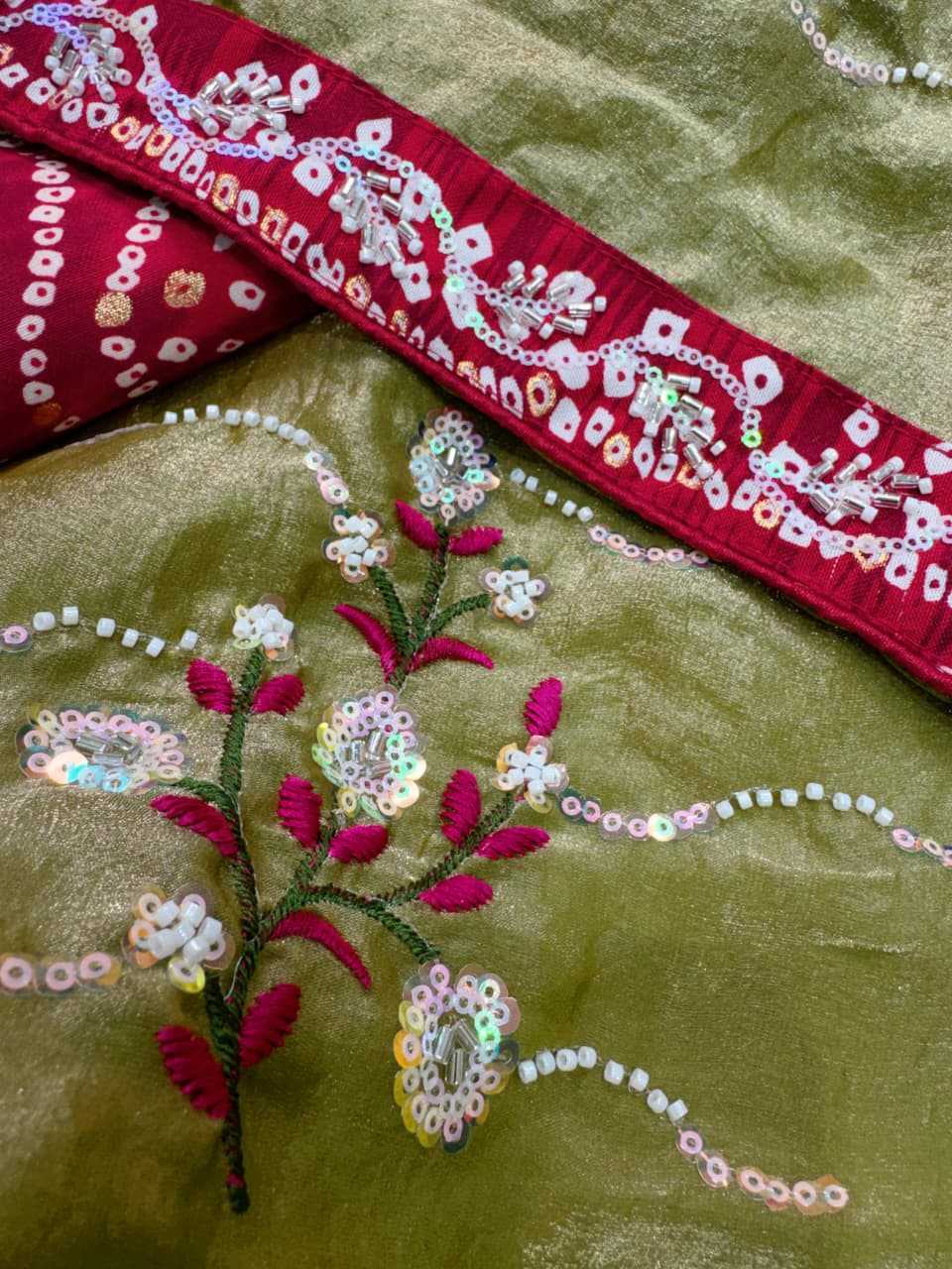 Ynf Satin KESH501 Aishwarya Sarees Wholesale Embroidered Sarees Bandhani Sarees Satin Sarees Manufacturer- Kapda Export