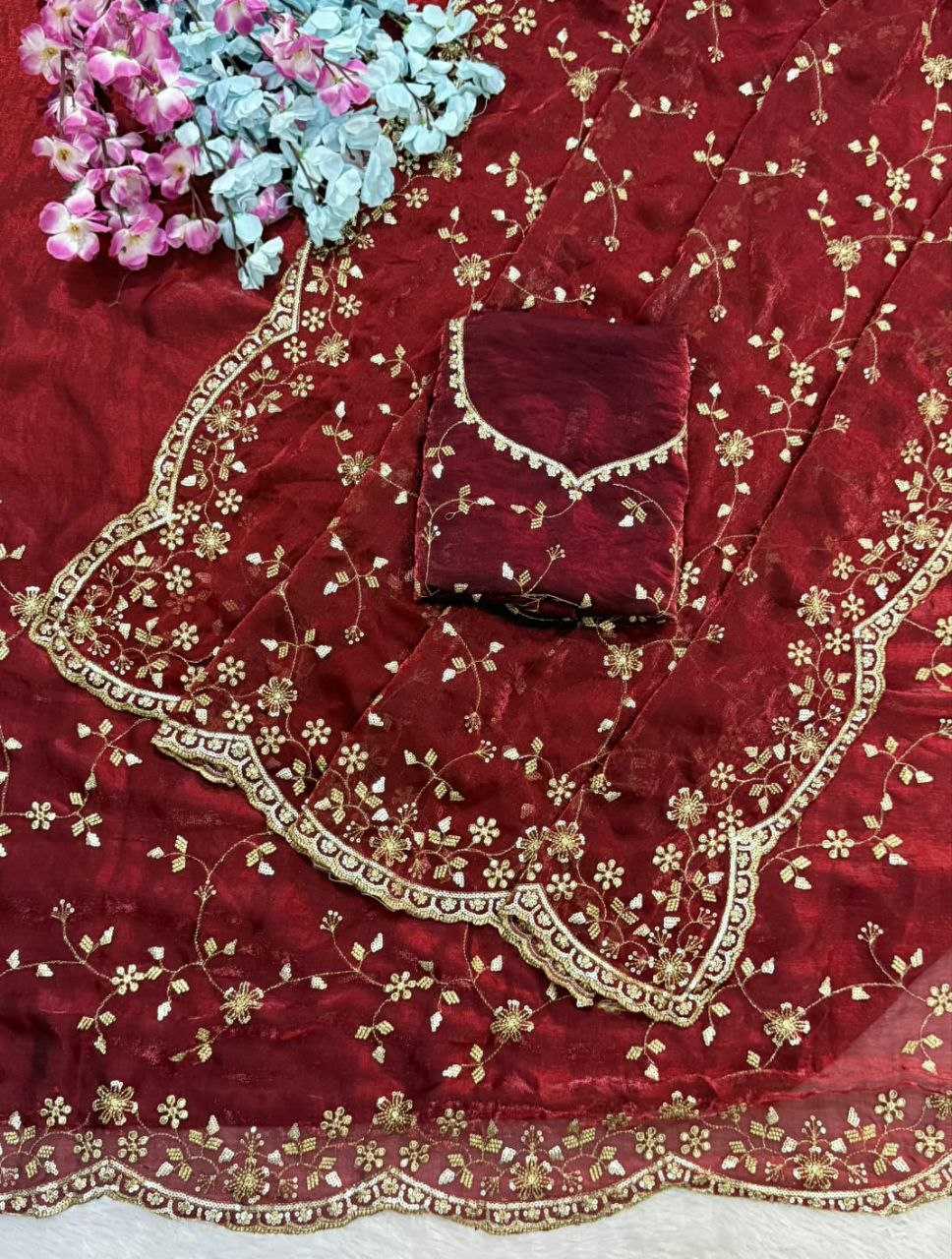 Ynf Satin KESH588 SHREE Sarees Wholesale Embroidered Sarees Sequins Work Saree Satin Sarees Manufacturer- Kapda Export