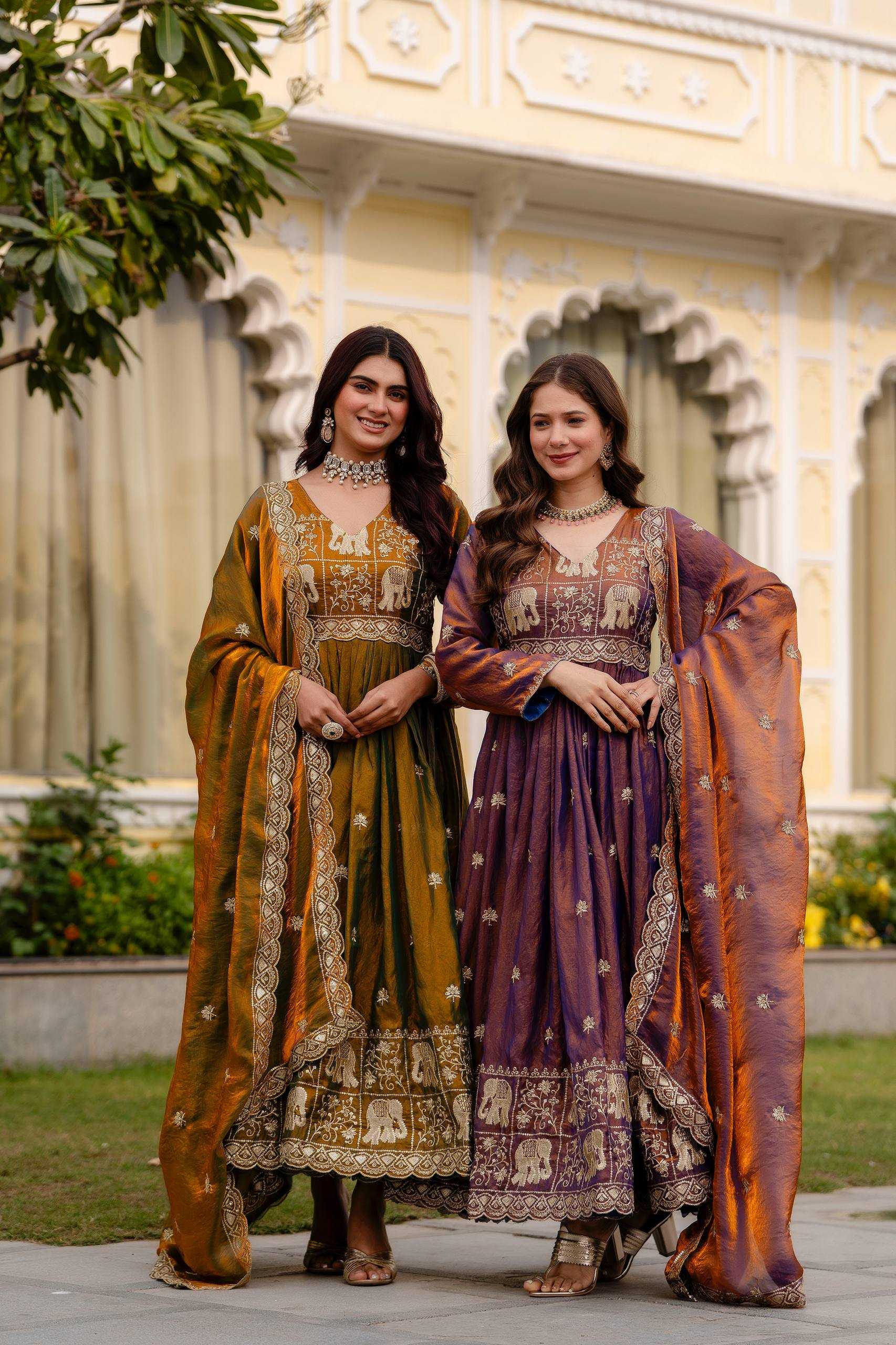 Ynf Satin RIN215 38 Gowns Wedding Collections Festive Collections Wholesale Embroidered Gown Designer Gowns Gown With Dupatta Manufacturer- Kapda Export