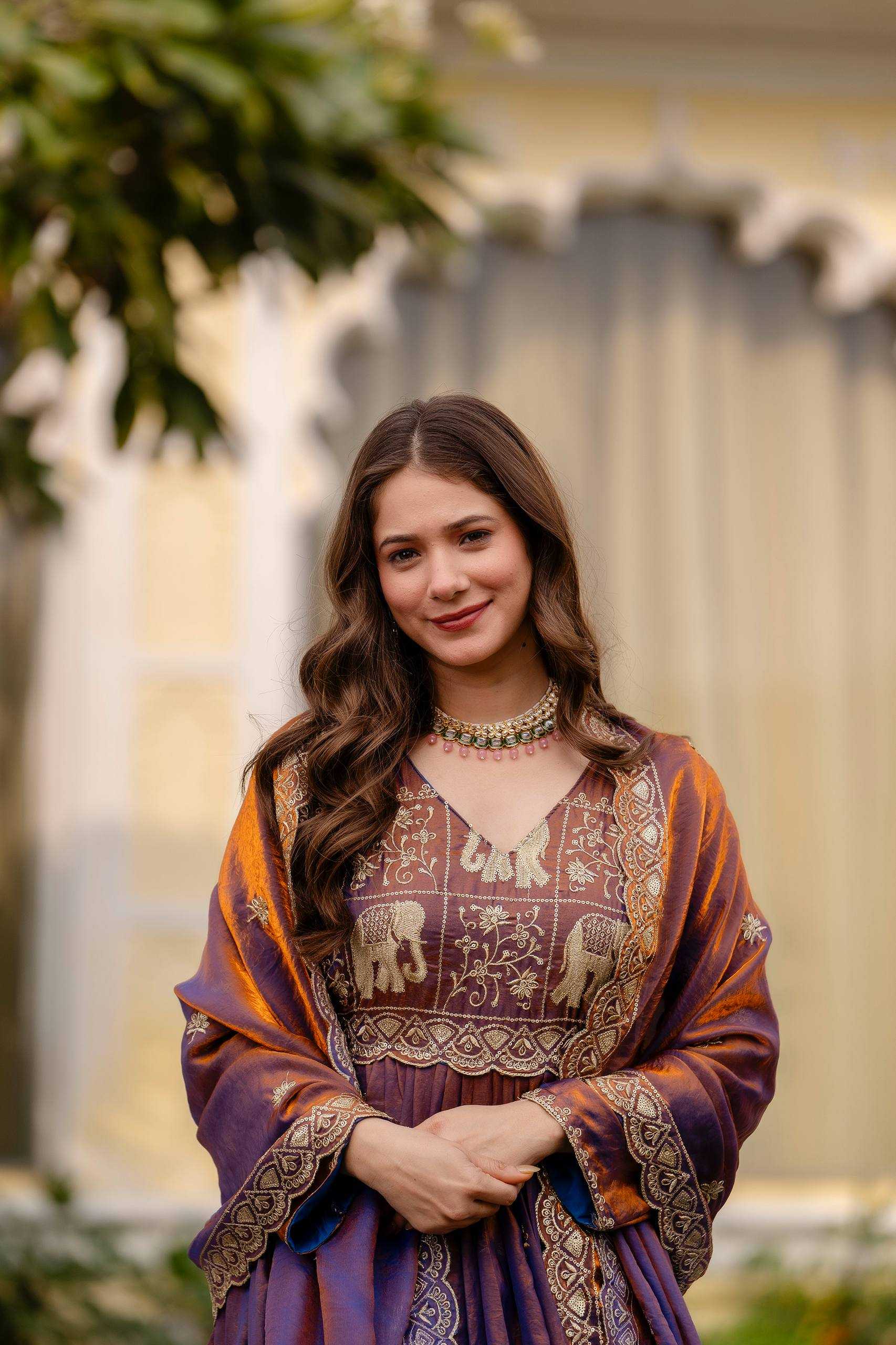 Ynf Satin RIN215 38 Gowns Wedding Collections Festive Collections Wholesale Embroidered Gown Designer Gowns Gown With Dupatta Manufacturer- Kapda Export