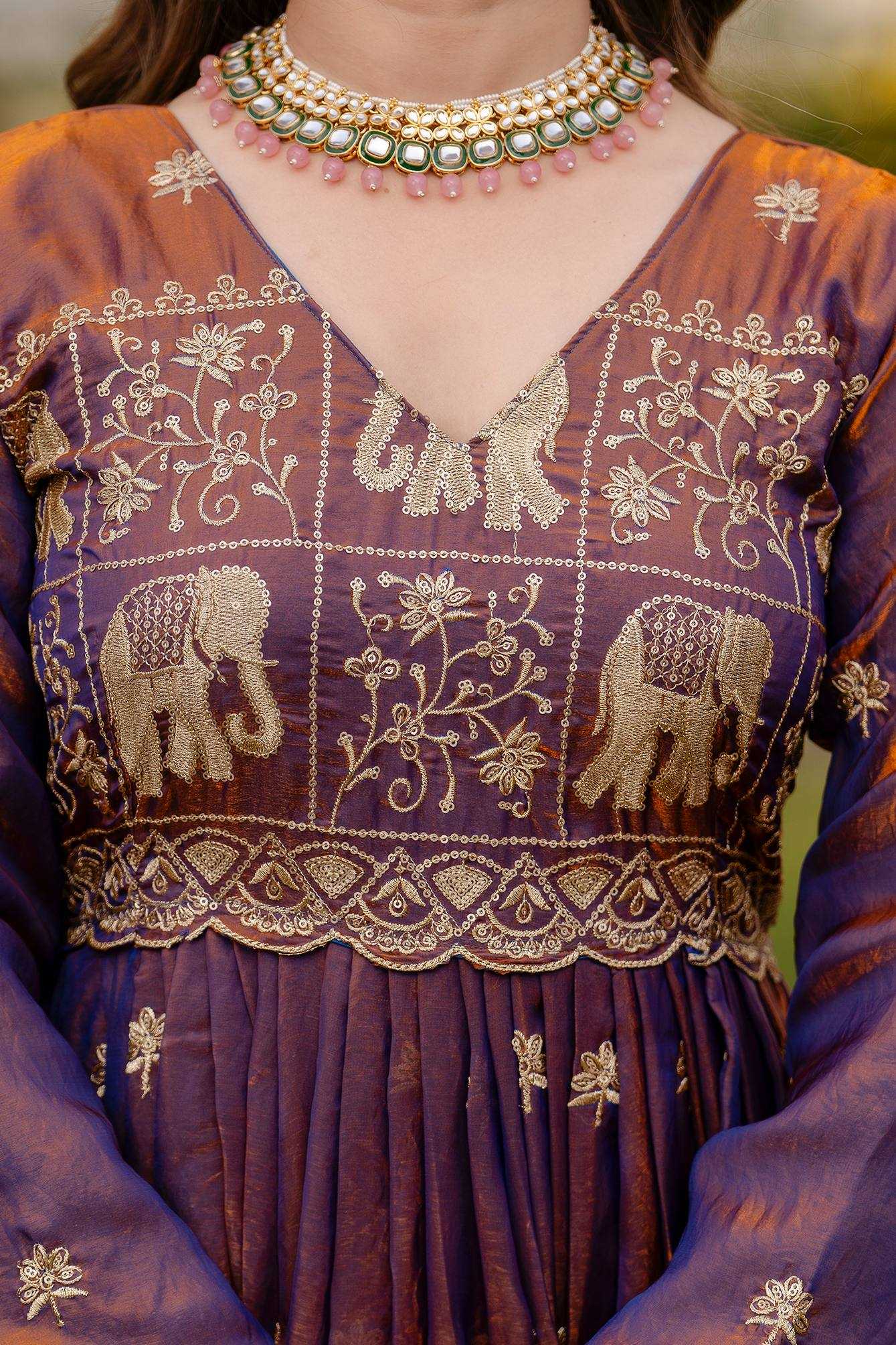 Ynf Satin RIN215 38 Gowns Wedding Collections Festive Collections Wholesale Embroidered Gown Designer Gowns Gown With Dupatta Manufacturer- Kapda Export