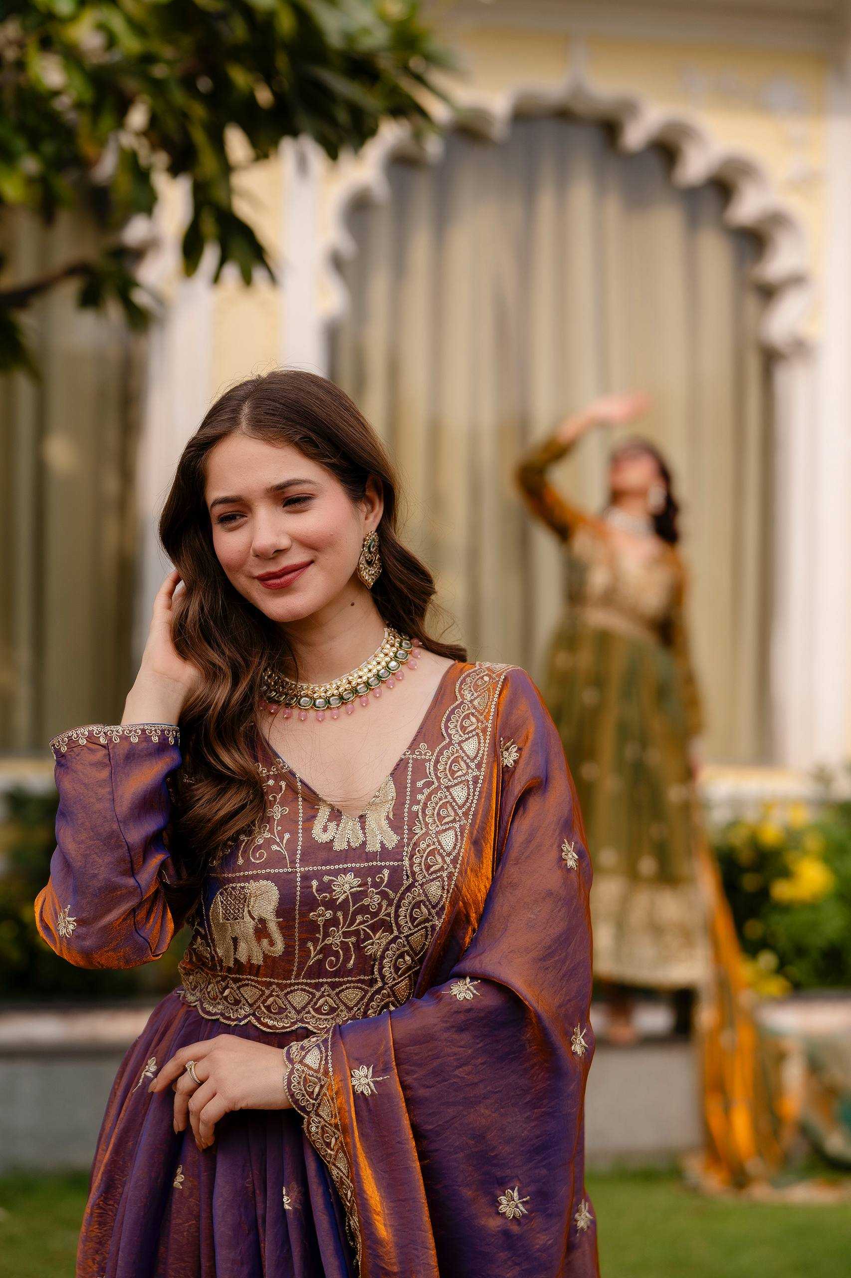 Ynf Satin RIN215 38 Gowns Wedding Collections Festive Collections Wholesale Embroidered Gown Designer Gowns Gown With Dupatta Manufacturer- Kapda Export