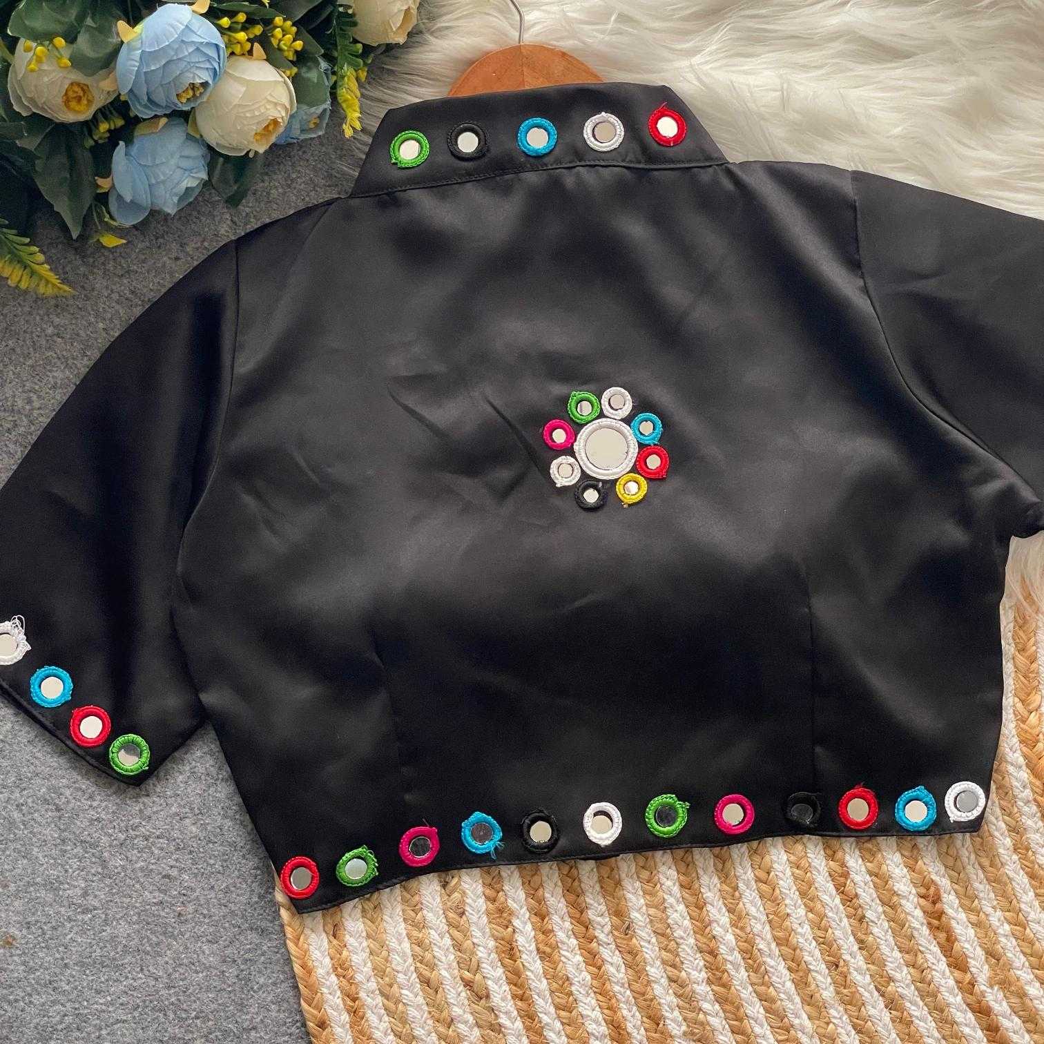 Ynf Satin Silk KESH411 SANTARA Readymade Blouses Wholesale Blouse Designer Blouse Navratri Blouses Manufacturer- Kapda Export