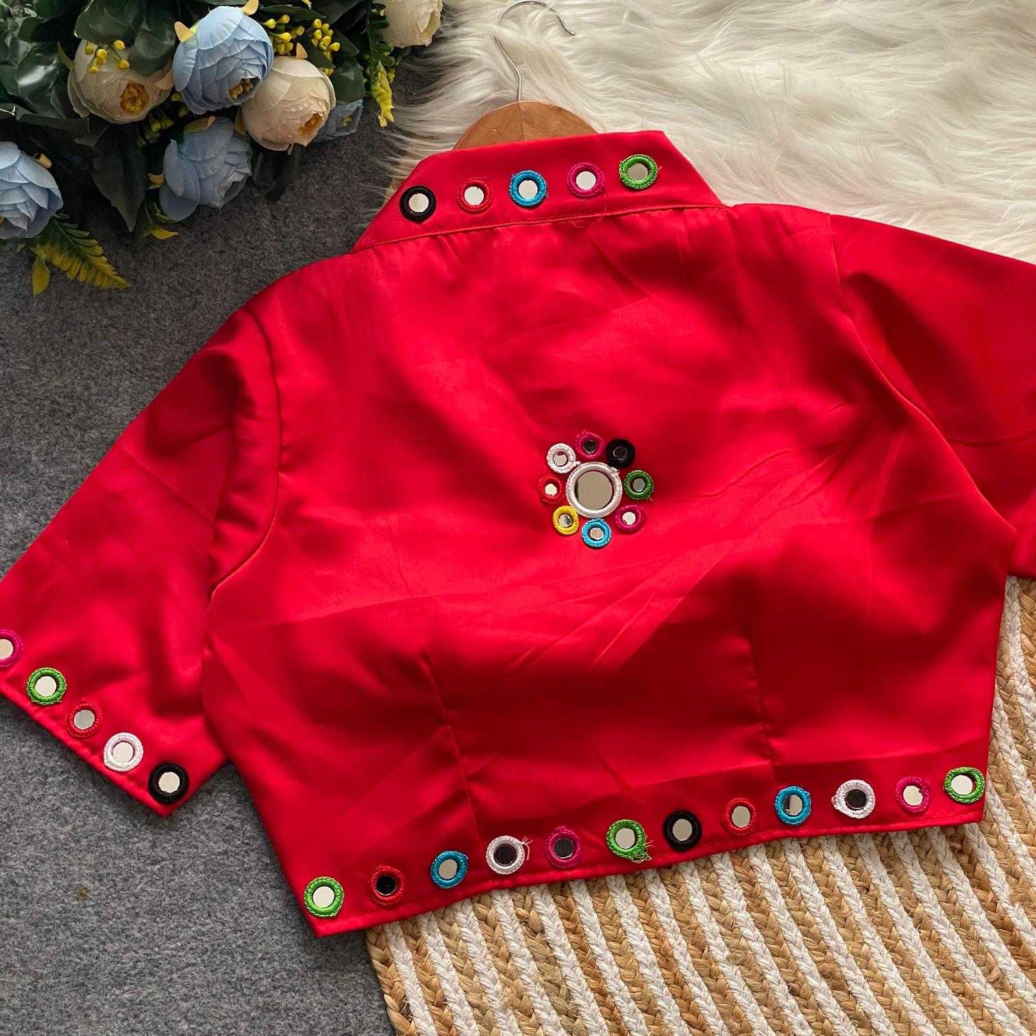 Ynf Satin Silk KESH411 SANTARA Readymade Blouses Wholesale Blouse Designer Blouse Navratri Blouses Manufacturer- Kapda Export