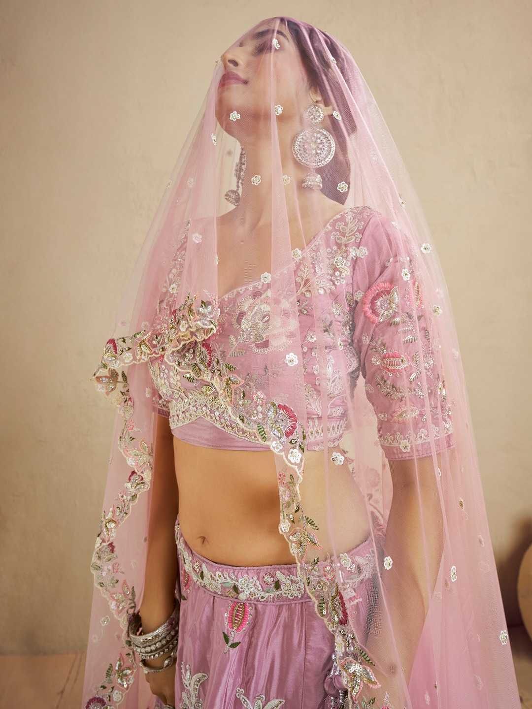 Ynf Satin Silk KESH530 612 Lehengas Wholesale Embroidered Lehenga Satin Lehenga Sequins Lehenga Manufacturer- Kapda Export