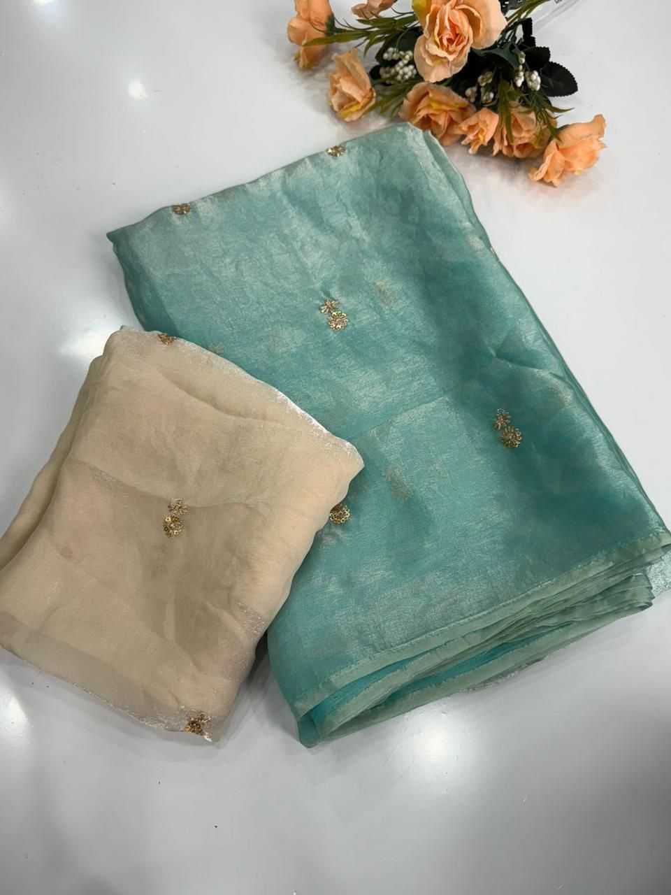 Ynf Satin Silk KESH547 Dual Shad Sarees Wholesale Sequence Sarees Work Sarees Embroidered Sarees Manufacturer- Kapda Export