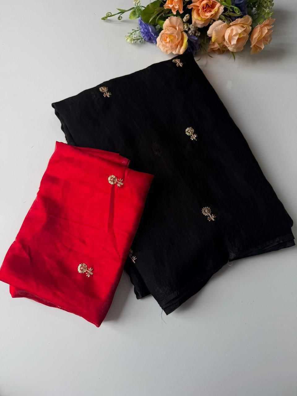 Ynf Satin Silk KESH547 Dual Shad Sarees Wholesale Sequence Sarees Work Sarees Embroidered Sarees Manufacturer- Kapda Export