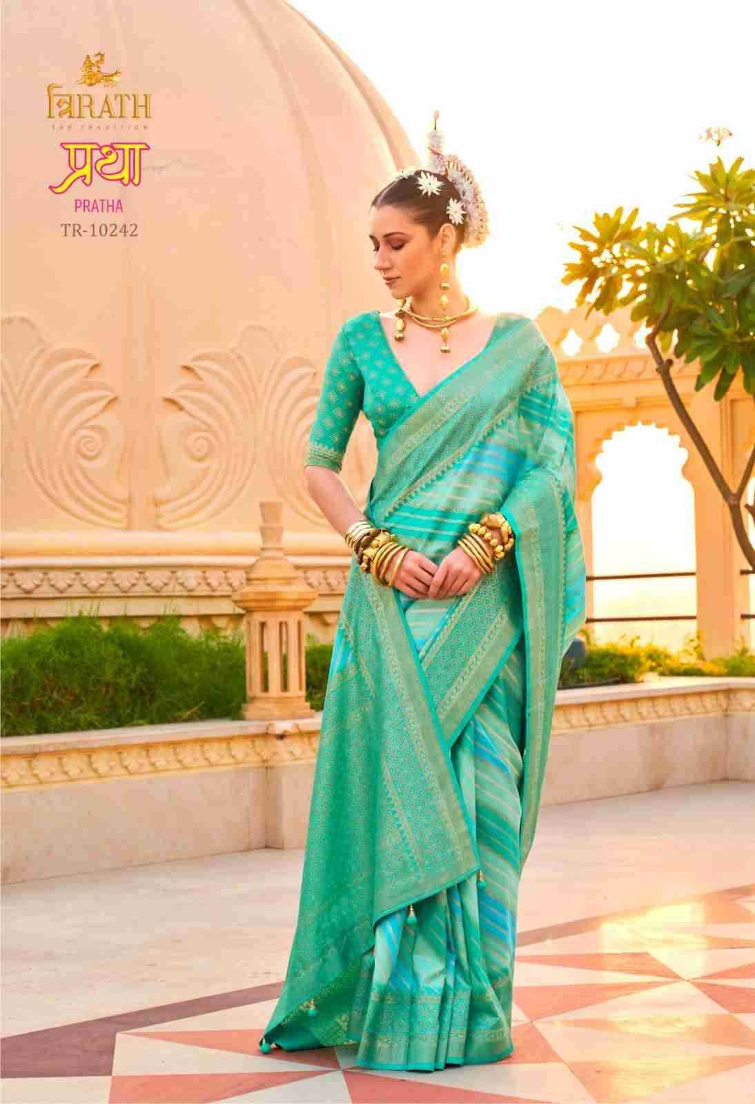 Ynf Silk KESH113 Trirath-Pratha Sarees Festive Collections Wholesale Printed Sarees Silk Sarees Sarees With Blouse Manufacturer- Kapda Export