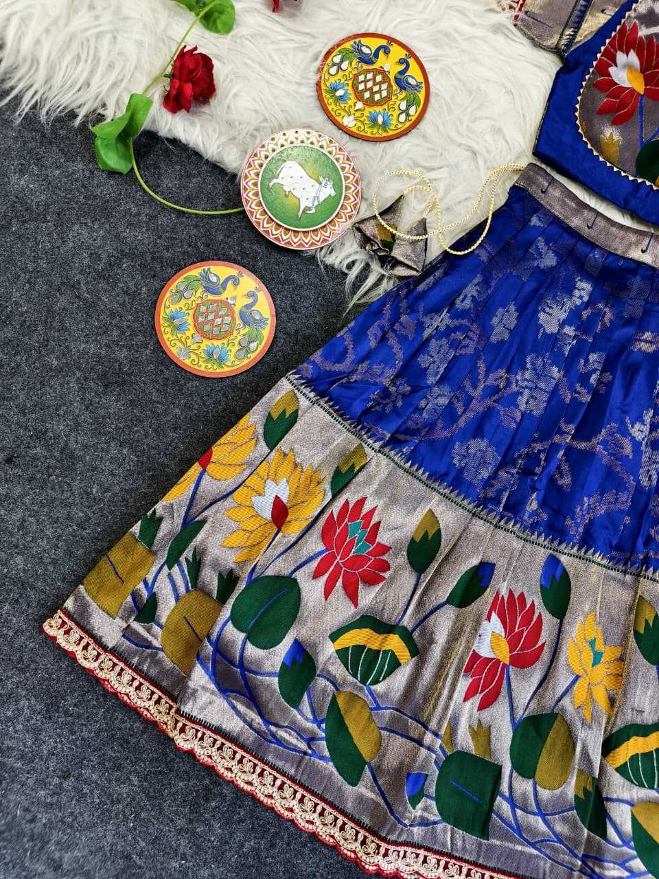 Ynf Silk KESH249 Geeta Kids Wear Festive Collections Wholesale Kids Lehenga Choli Baby Girl Lehenga Kids Silk Dress Manufacturer- Kapda Export