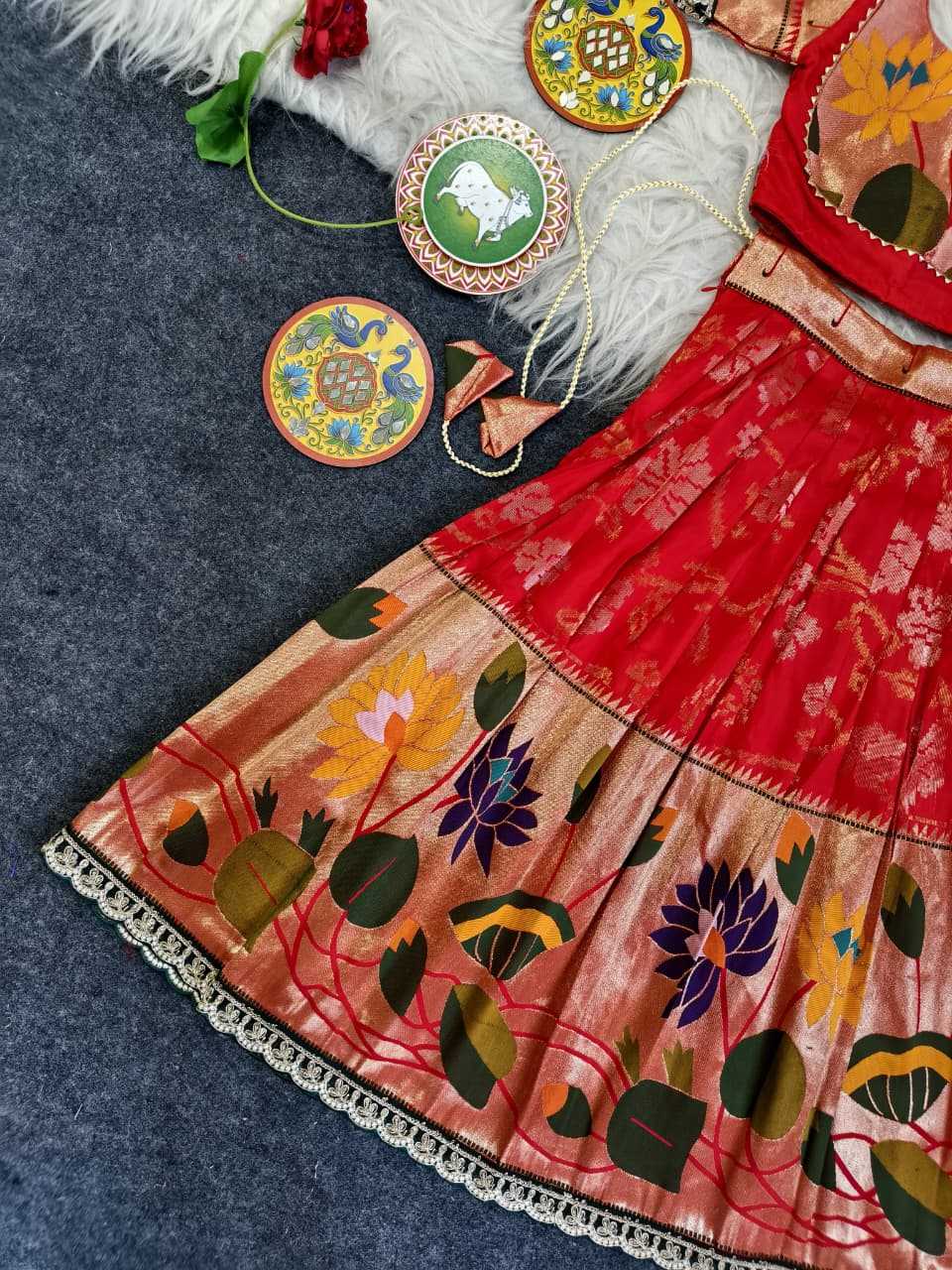 Ynf Silk KESH249 Geeta Kids Wear Festive Collections Wholesale Kids Lehenga Choli Baby Girl Lehenga Kids Silk Dress Manufacturer- Kapda Export