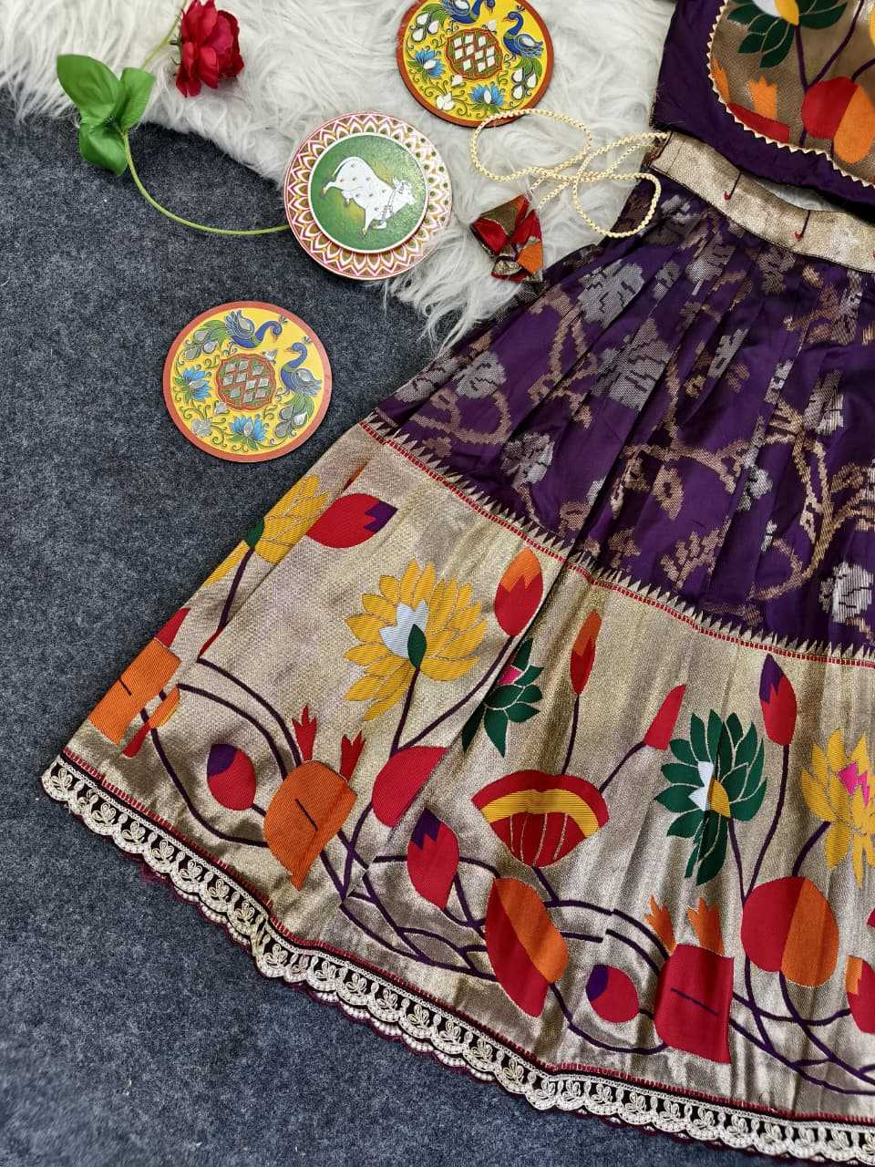 Ynf Silk KESH249 Geeta Kids Wear Festive Collections Wholesale Kids Lehenga Choli Baby Girl Lehenga Kids Silk Dress Manufacturer- Kapda Export