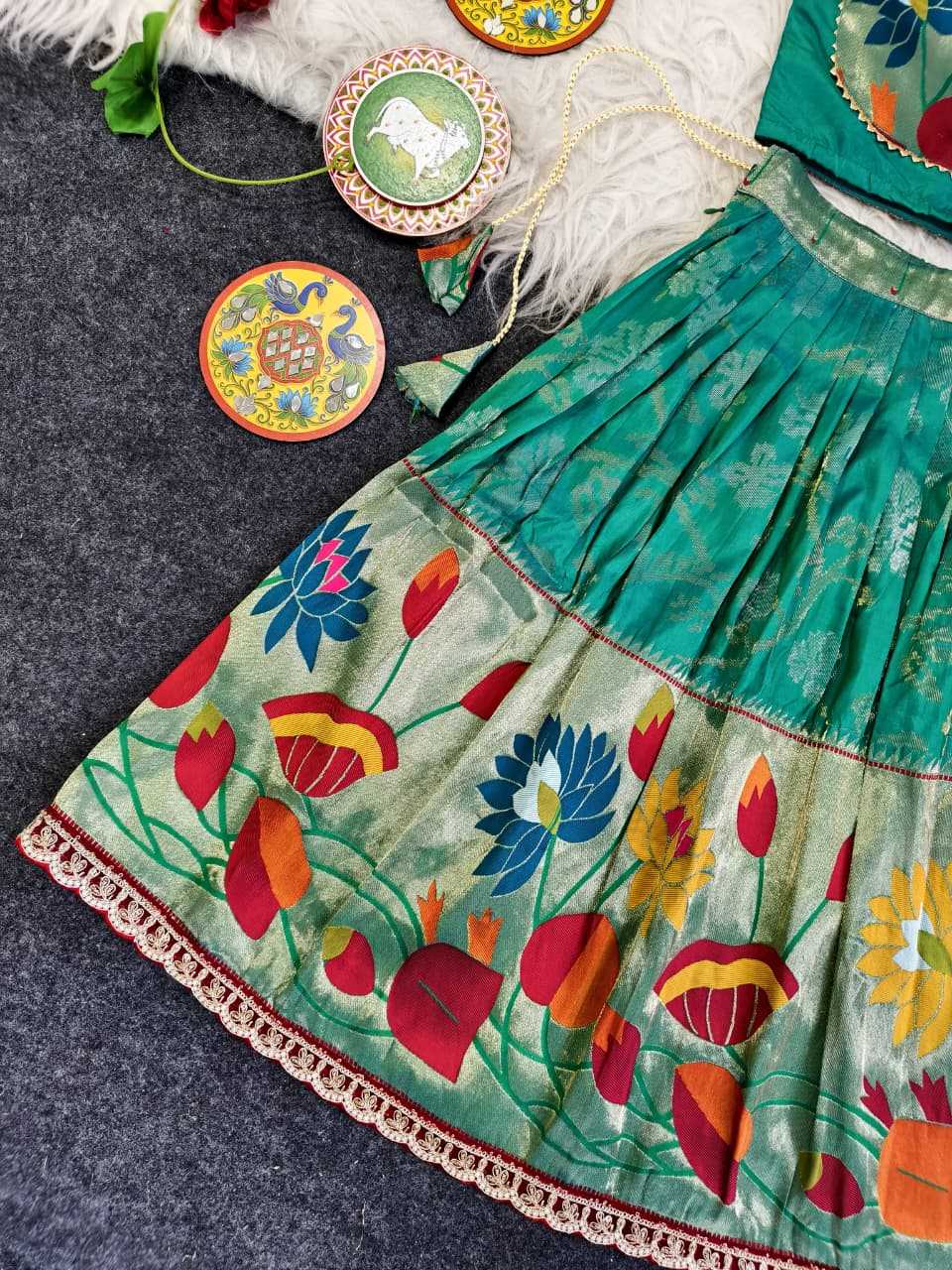 Ynf Silk KESH249 Geeta Kids Wear Festive Collections Wholesale Kids Lehenga Choli Baby Girl Lehenga Kids Silk Dress Manufacturer- Kapda Export
