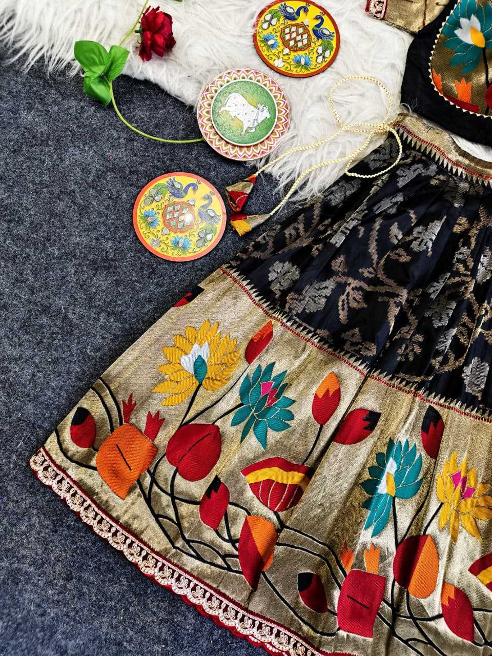 Ynf Silk KESH249 Geeta Kids Wear Festive Collections Wholesale Kids Lehenga Choli Baby Girl Lehenga Kids Silk Dress Manufacturer- Kapda Export