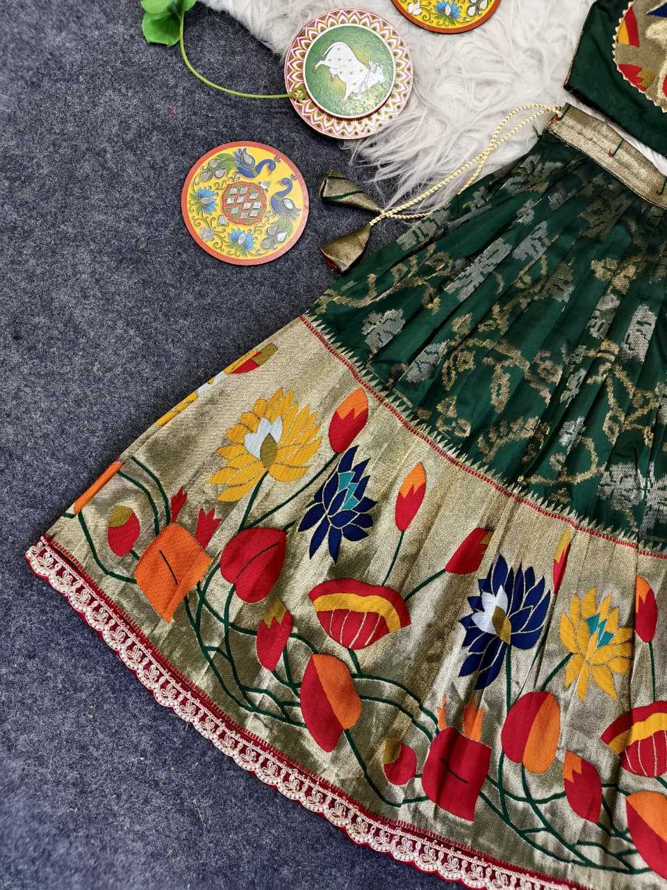 Ynf Silk KESH249 Geeta Kids Wear Festive Collections Wholesale Kids Lehenga Choli Baby Girl Lehenga Kids Silk Dress Manufacturer- Kapda Export
