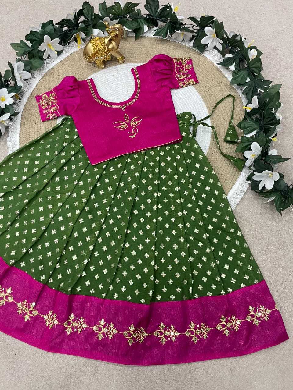 Ynf Silk KESH505 MAAMATA Kids Wear Wholesale Kids Lehenga Kids Lehenga Choli Baby Girl Lehenga Manufacturer- Kapda Export
