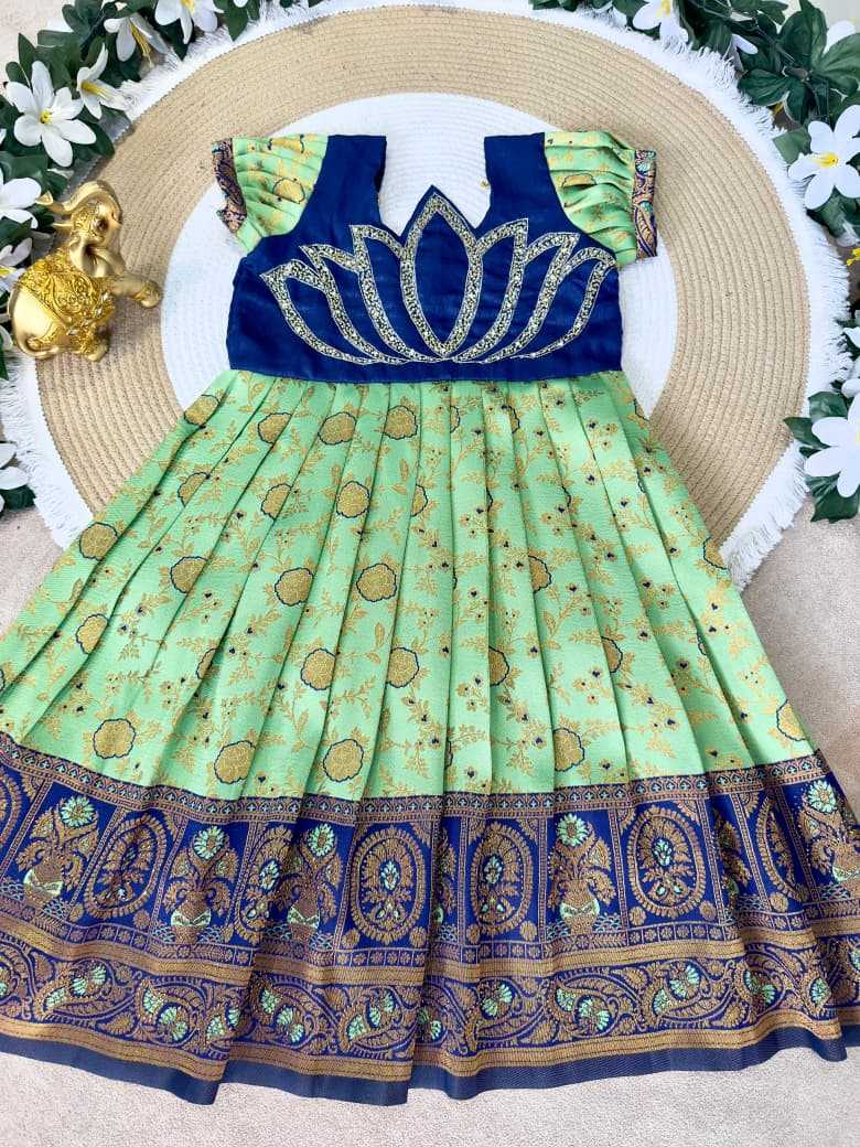 Ynf Silk KESH505 Six6 Lotus Kids Wear Wholesale Kids Gown Kids Ethnic Gowns Manufacturer- Kapda Export