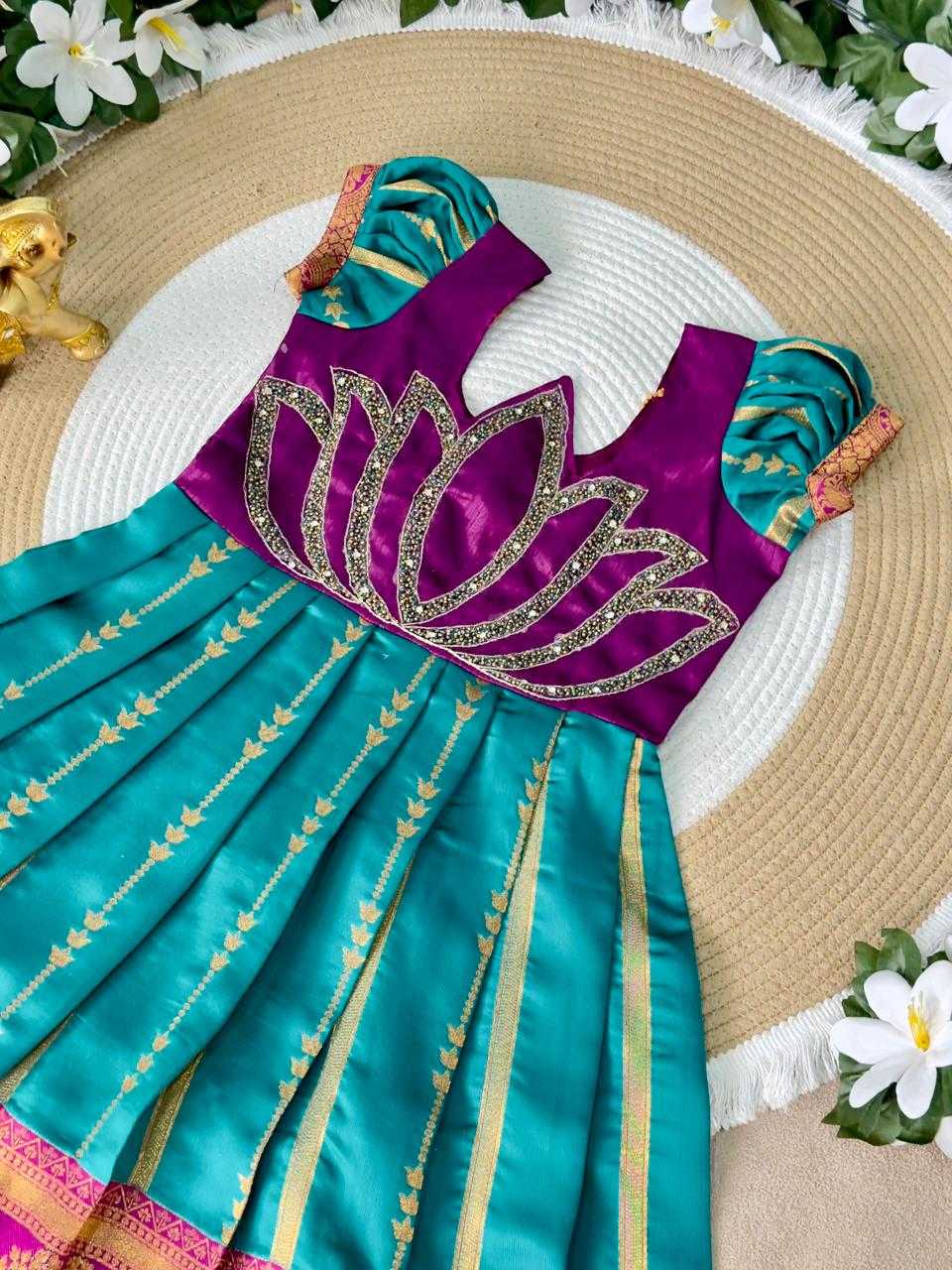Ynf Silk KESH505 Six6 Lotus Kids Wear Wholesale Kids Gown Kids Ethnic Gowns Manufacturer- Kapda Export