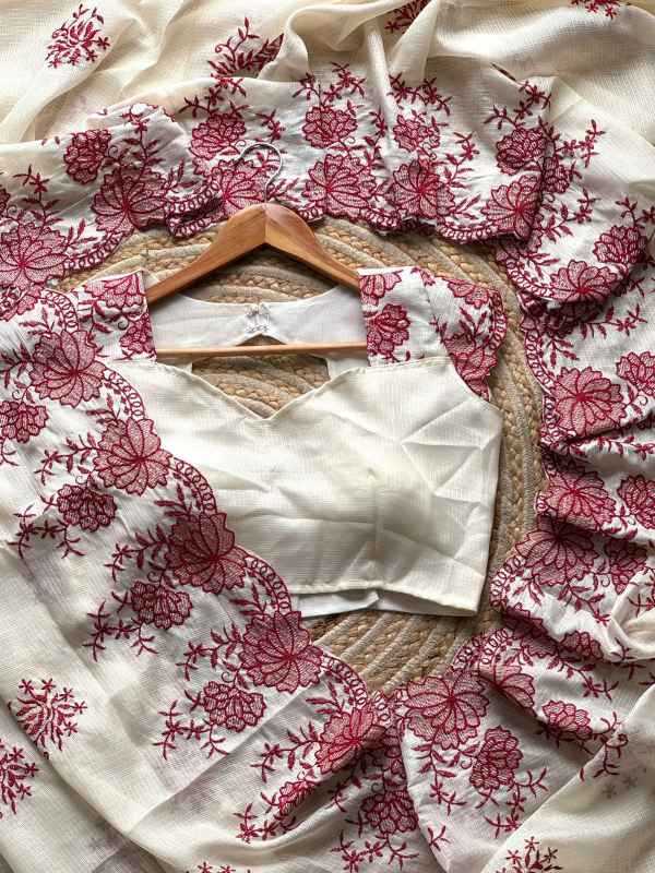 Ynf Silk KESH549 work Sarees Wholesale Designer Sarees Embroidered Sarees Kota Doria Sarees Manufacturer- Kapda Export