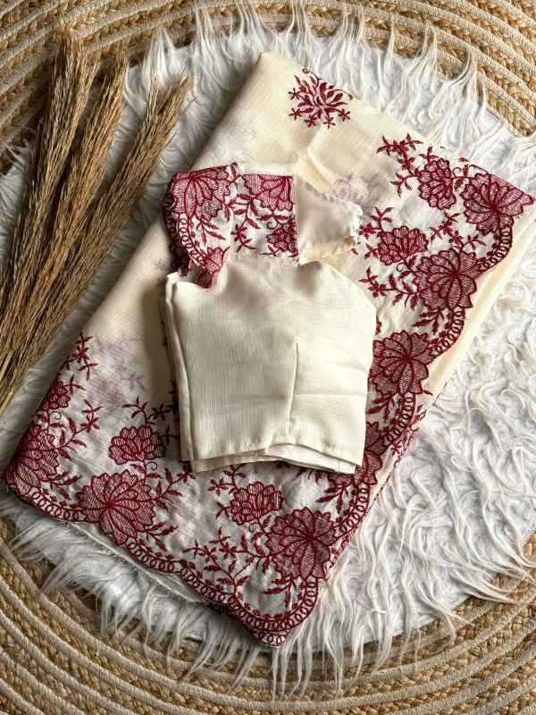 Ynf Silk KESH549 work Sarees Wholesale Designer Sarees Embroidered Sarees Kota Doria Sarees Manufacturer- Kapda Export