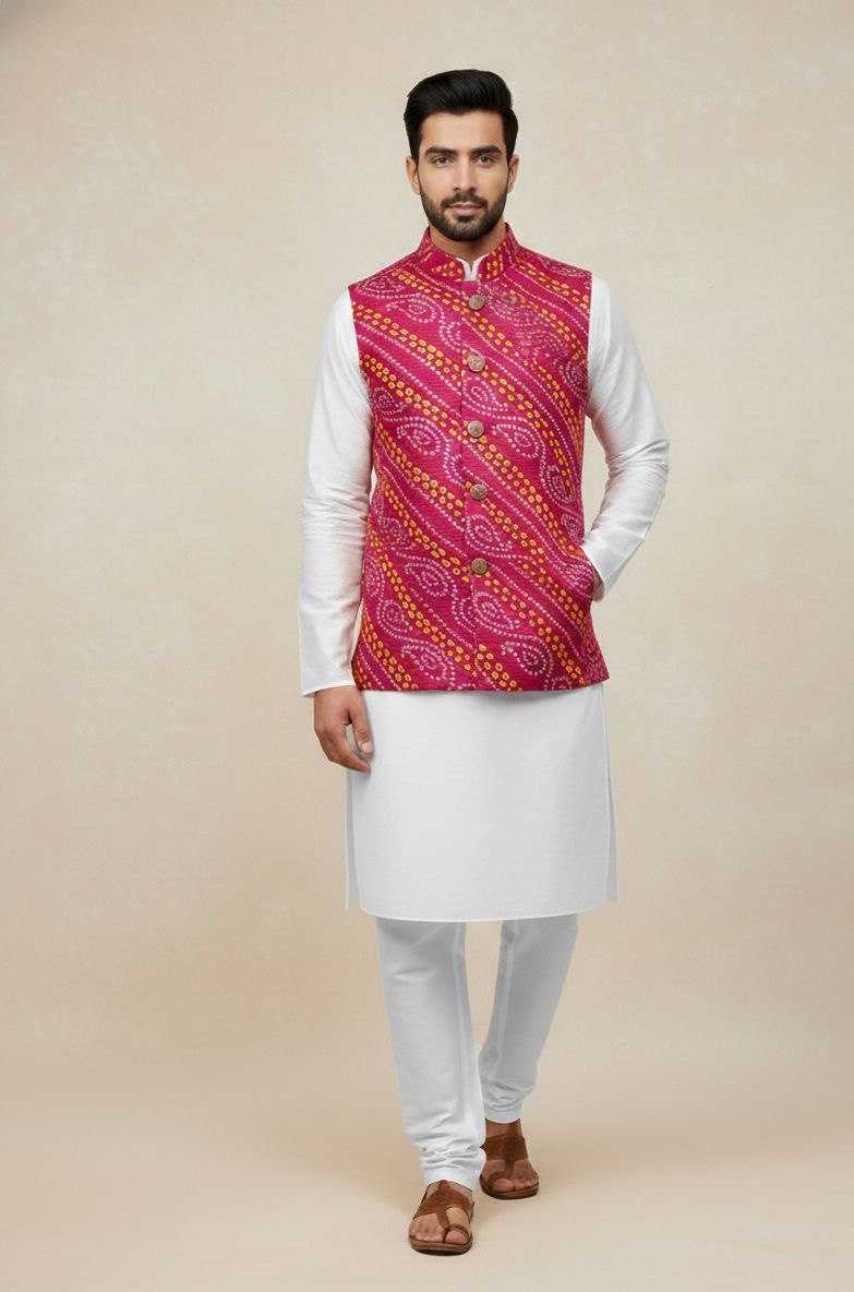 Ynf Silk KESH650 ANJANA Mens Wear Wholesale Mens Kurta Pyjama Men Kurta Pajama Kurta Set with Jacket Manufacturer- Kapda Export