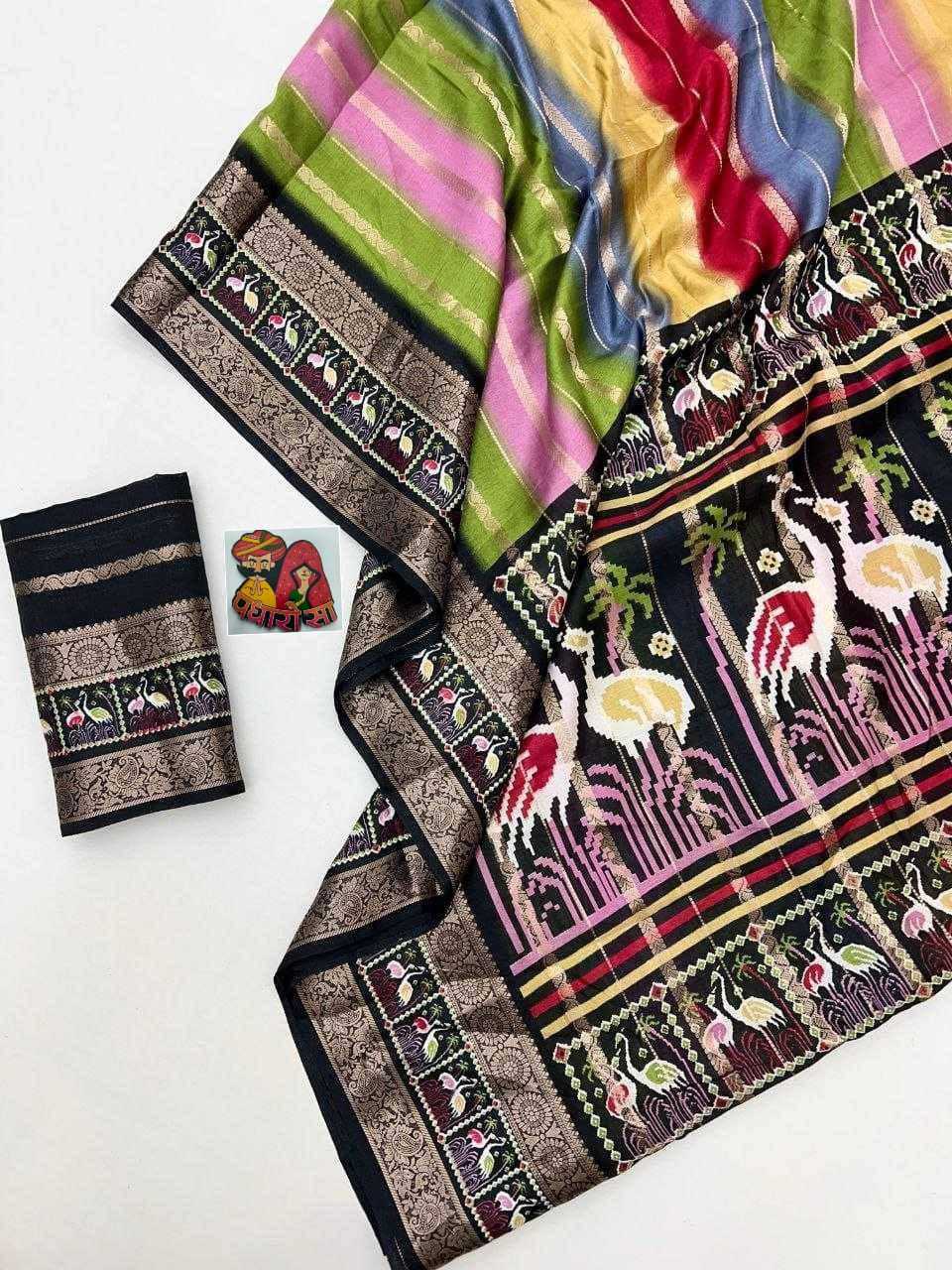 Ynf Silk KESH665 RANGOLI Silk Sarees Wholesale Printed Silk Saree Zari Border Silk Sarees Kalamkari Silk Sarees Manufacturer- Kapda Export