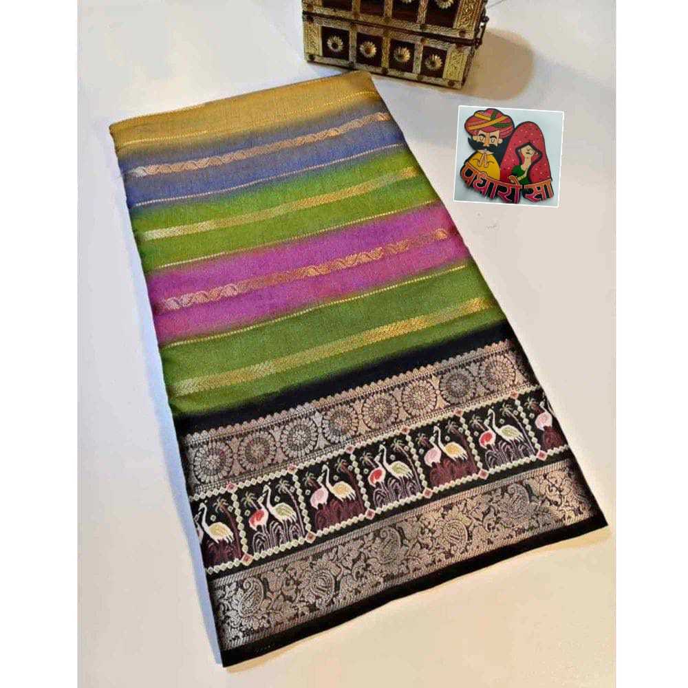 Ynf Silk KESH665 RANGOLI Silk Sarees Wholesale Printed Silk Saree Zari Border Silk Sarees Kalamkari Silk Sarees Manufacturer- Kapda Export