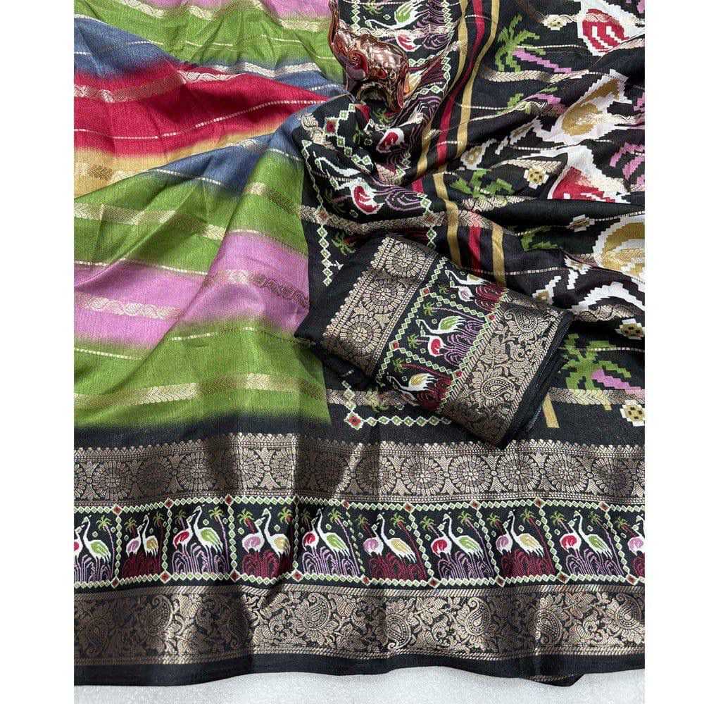 Ynf Silk KESH665 RANGOLI Silk Sarees Wholesale Printed Silk Saree Zari Border Silk Sarees Kalamkari Silk Sarees Manufacturer- Kapda Export