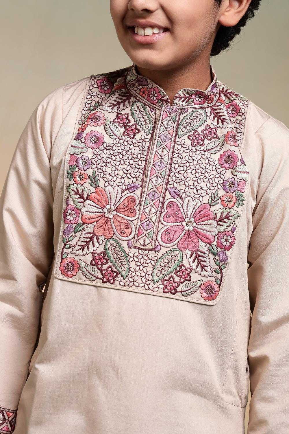 Ynf Silk RIN202 91101 SHAAHI JUNIOR Kids Wear Wholesale Boys Kurta Pyjama Kids Kurta Pajama Baby Boy Kurta Set Manufacturer- Kapda Export