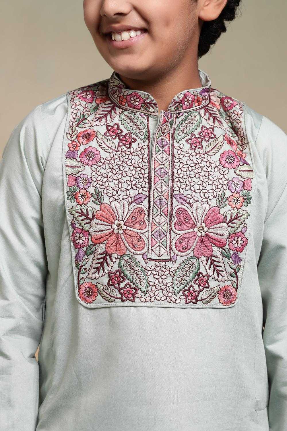 Ynf Silk RIN202 91101 SHAAHI JUNIOR Kids Wear Wholesale Boys Kurta Pyjama Kids Kurta Pajama Baby Boy Kurta Set Manufacturer- Kapda Export