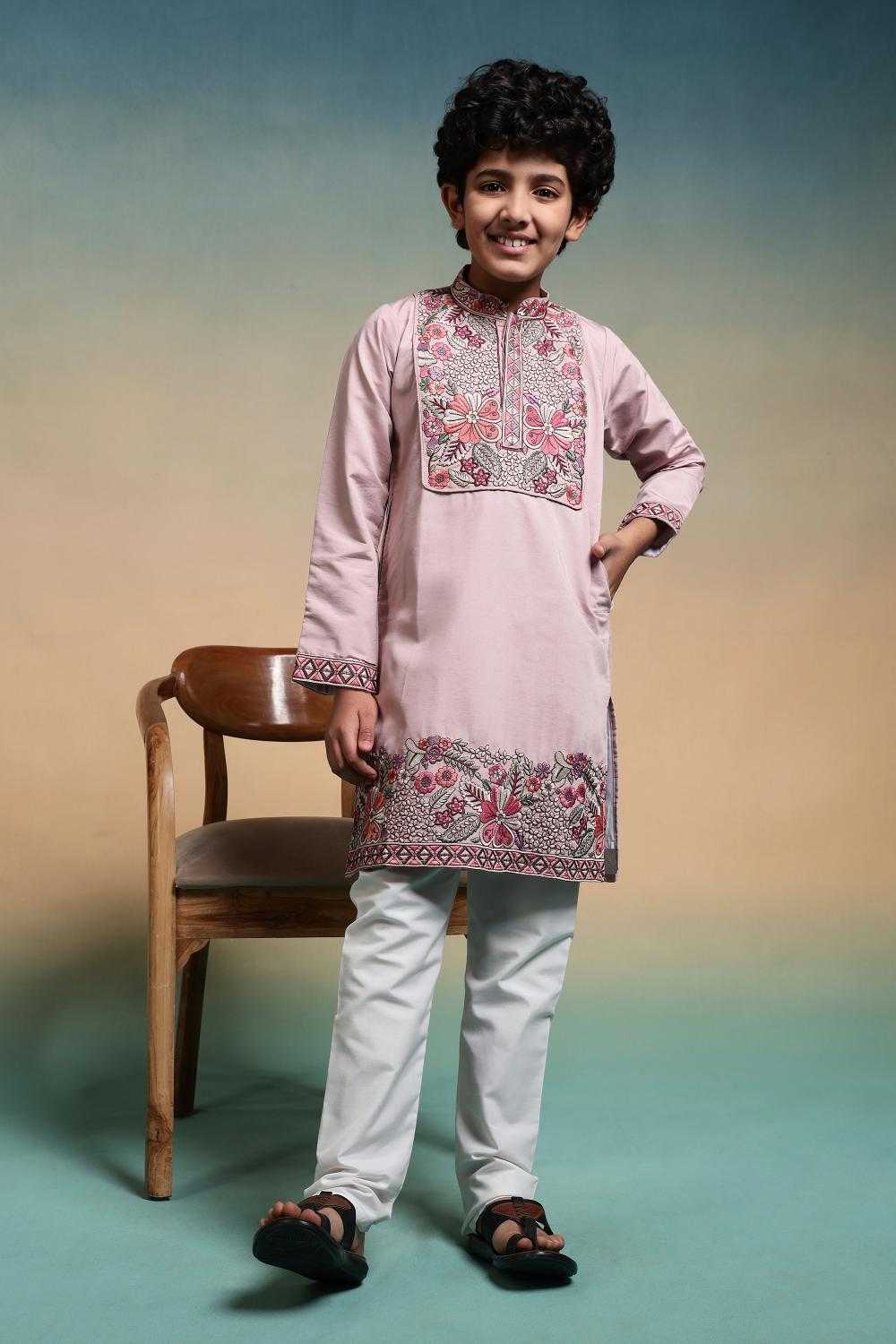 Ynf Silk RIN202 91101 SHAAHI JUNIOR Kids Wear Wholesale Boys Kurta Pyjama Kids Kurta Pajama Baby Boy Kurta Set Manufacturer- Kapda Export