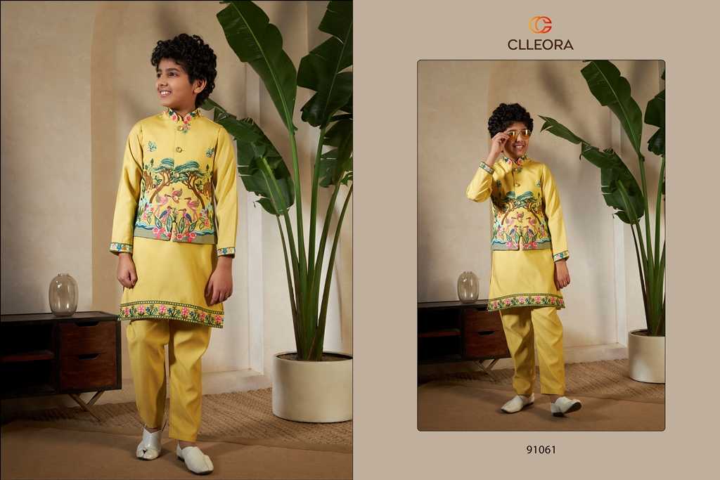 Ynf Silk Viscose KESH481 CLLEORA ROYAL 91061 Kids Wear Wholesale Kids Traditional Outfits Kids Kurta Pajama Kids Festive Wear Manufacturer- Kapda Export