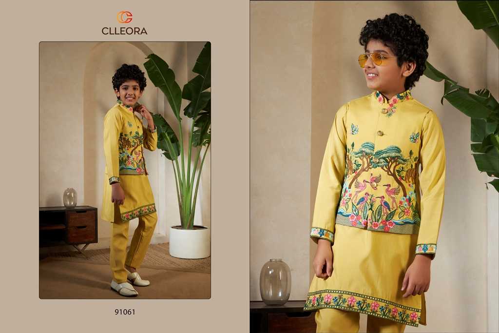 Ynf Silk Viscose KESH481 CLLEORA ROYAL 91061 Kids Wear Wholesale Kids Traditional Outfits Kids Kurta Pajama Kids Festive Wear Manufacturer- Kapda Export