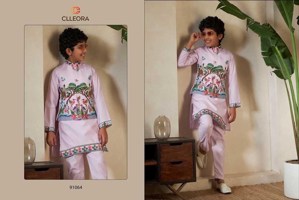 Ynf Silk Viscose KESH481 CLLEORA ROYAL 91061 Kids Wear Wholesale Kids Traditional Outfits Kids Kurta Pajama Kids Festive Wear Manufacturer- Kapda Export
