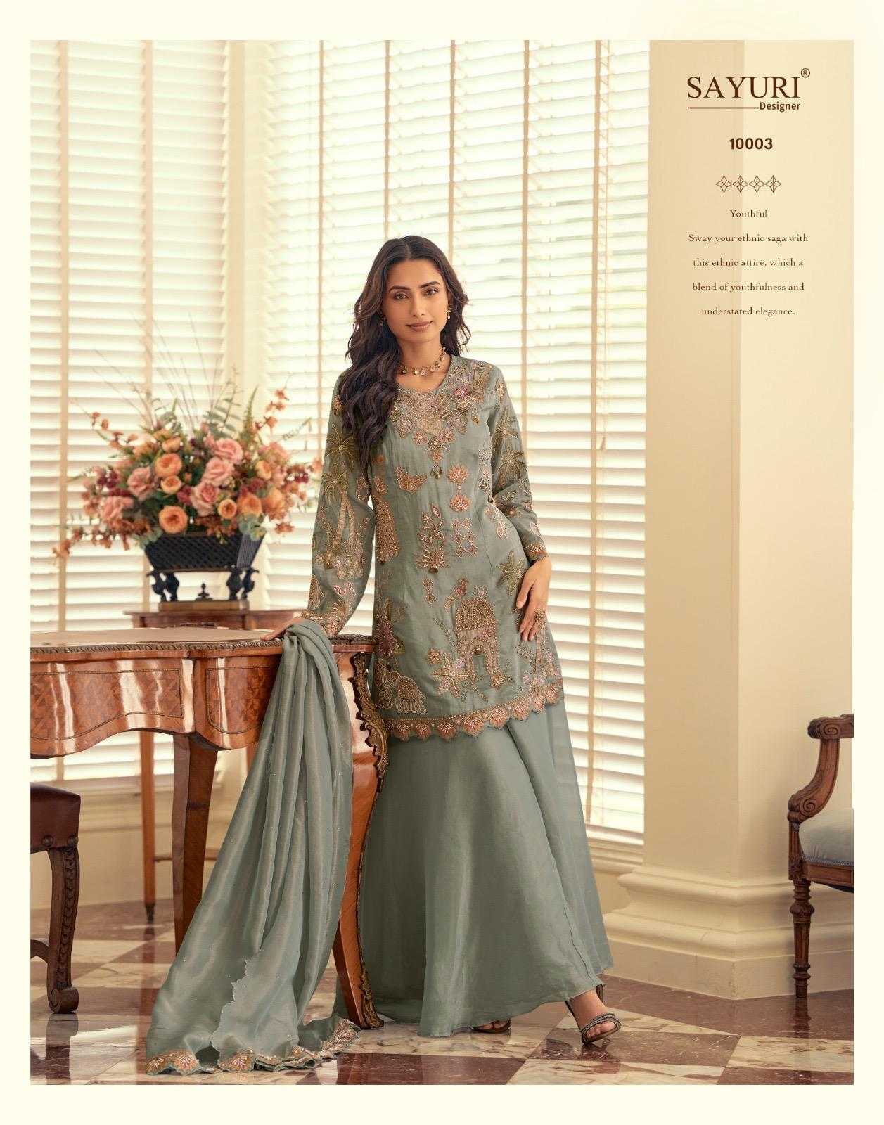 Ynf Simar silk KESH530 SAYURI KETKI Suits & Dresses Wholesale Palazzo Suit Designer Suits Embroidered Suits Manufacturer- Kapda Export