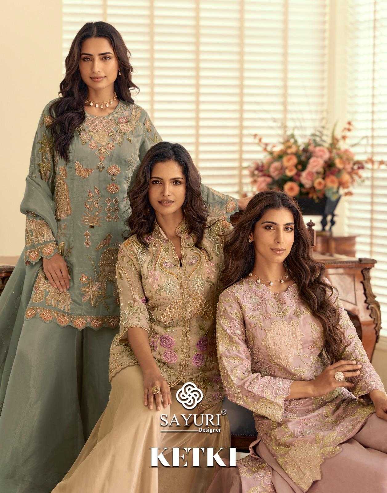 Ynf Simar silk KESH530 SAYURI KETKI Suits & Dresses Wholesale Palazzo Suit Designer Suits Embroidered Suits Manufacturer- Kapda Export