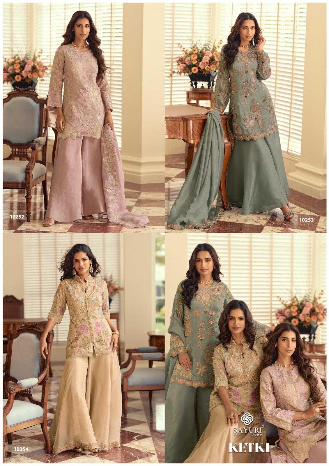 Ynf Simar silk KESH530 SAYURI KETKI Suits & Dresses Wholesale Palazzo Suit Designer Suits Embroidered Suits Manufacturer- Kapda Export