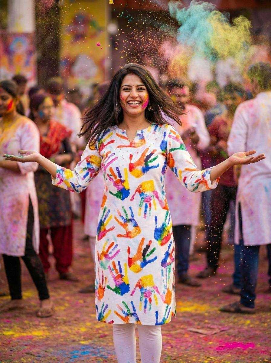 Ynf Slub Reyon RIN131 Holi Couple Wear Festive Collections Wholesale Holi Collections Couple Matching Ethnic Outfits Festive Matching Couple Dresses Manufacturer- Kapda Export