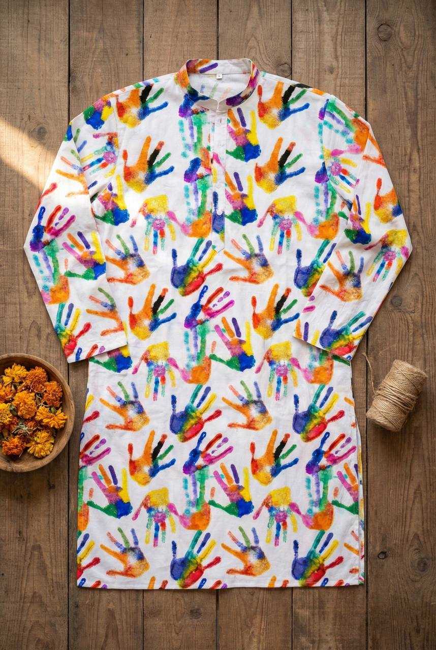 Ynf Slub Reyon RIN131 Holi Couple Wear Festive Collections Wholesale Holi Collections Couple Matching Ethnic Outfits Festive Matching Couple Dresses Manufacturer- Kapda Export