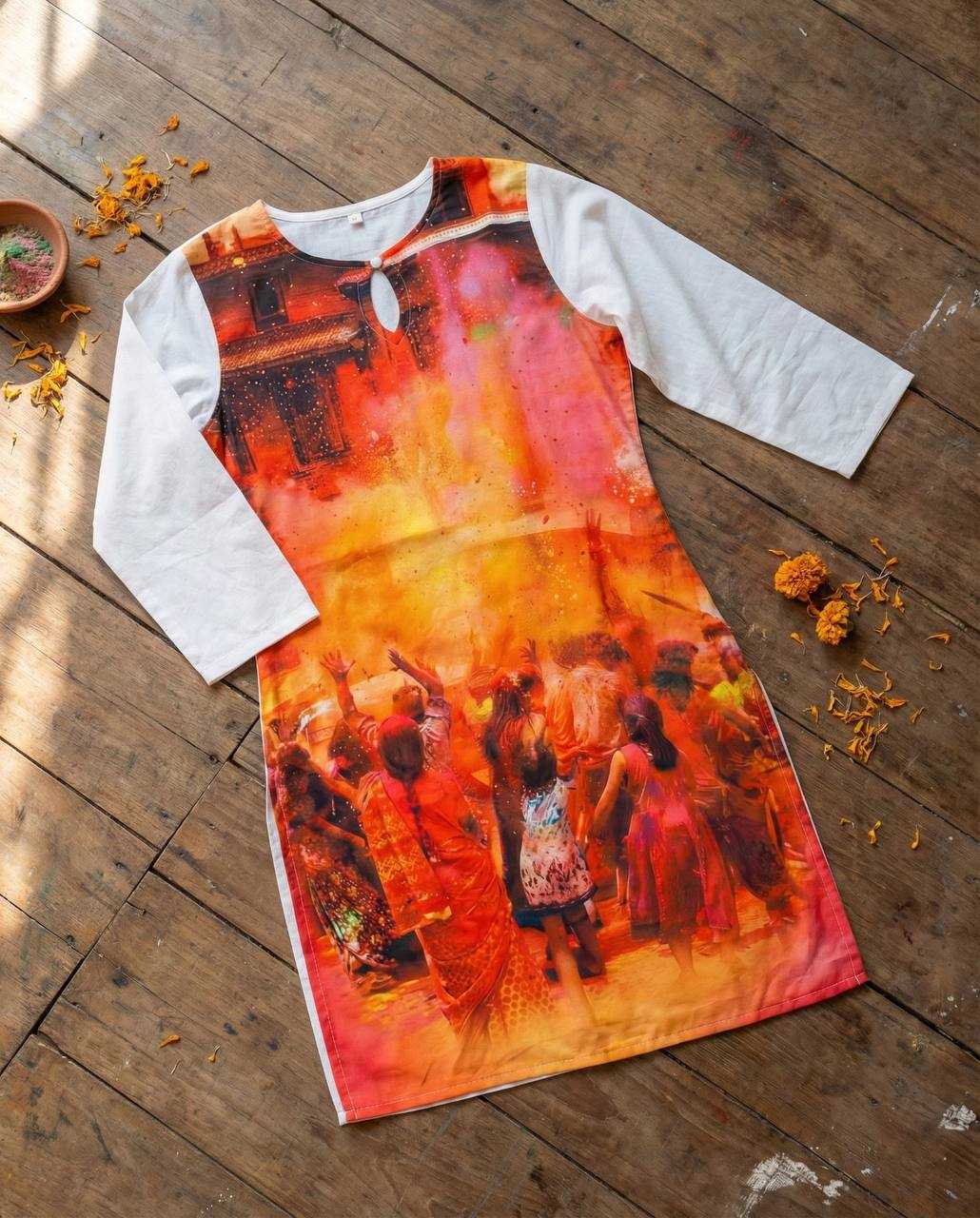 Ynf Slub Reyon RIN131 Holi Couple Wear Festive Collections Wholesale Holi Collections Couple Matching Ethnic Outfits Festive Matching Couple Dresses Manufacturer- Kapda Export