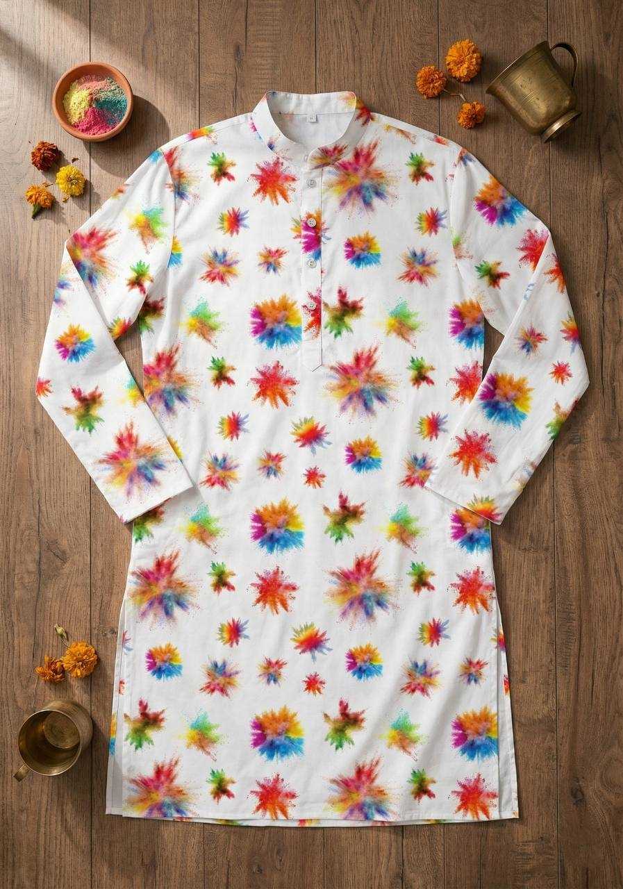 Ynf Slub Reyon RIN131 Holi Couple Wear Festive Collections Wholesale Holi Collections Couple Matching Ethnic Outfits Festive Matching Couple Dresses Manufacturer- Kapda Export