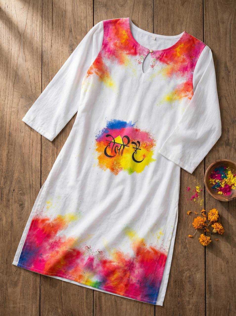 Ynf Slub Reyon RIN131 Holi Couple Wear Festive Collections Wholesale Holi Collections Couple Matching Ethnic Outfits Festive Matching Couple Dresses Manufacturer- Kapda Export