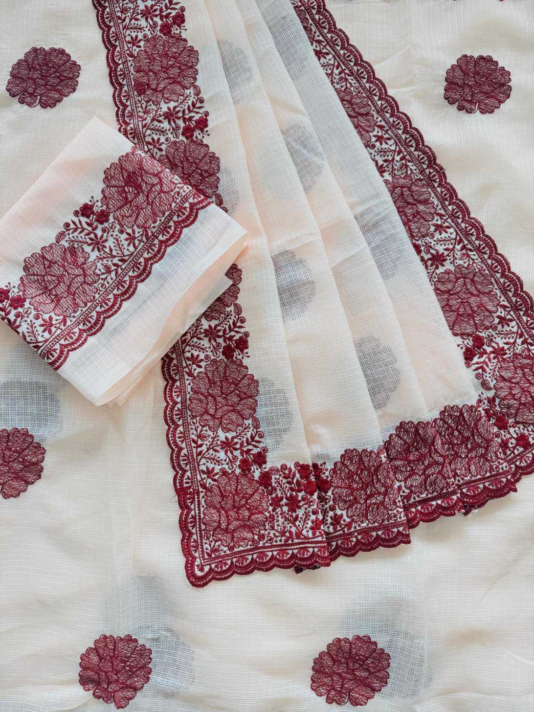 Ynf Soft Cotton KESH549 MALI Sarees Wholesale Embroidered Sarees Cotton Sarees Kora Sarees Manufacturer- Kapda Export